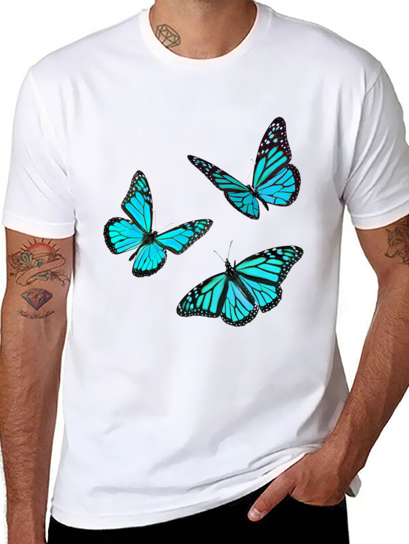 Black Butterfly Graphic Tee - Black view 8