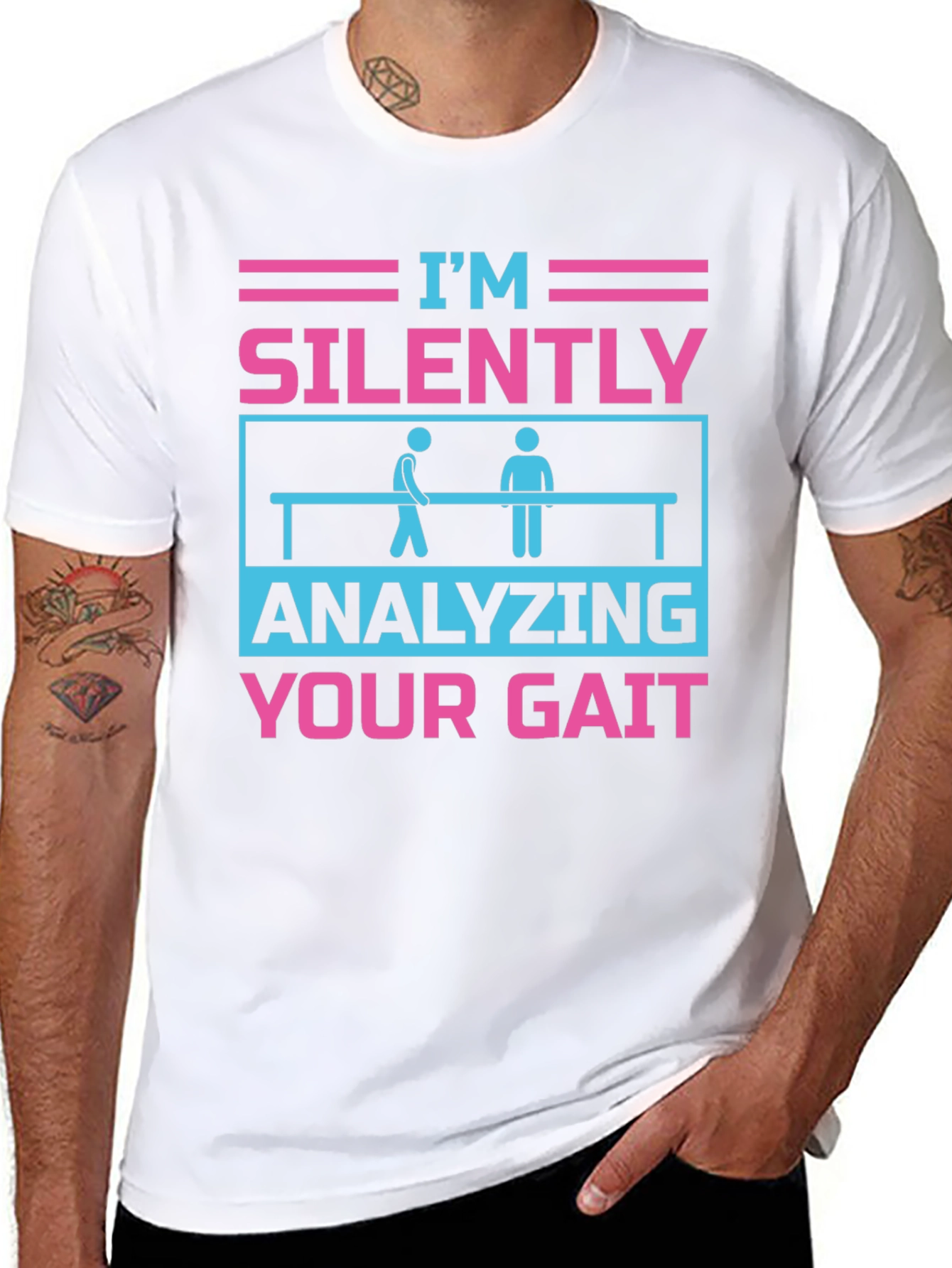 Black Analyzing Your Gait T-Shirt view 8