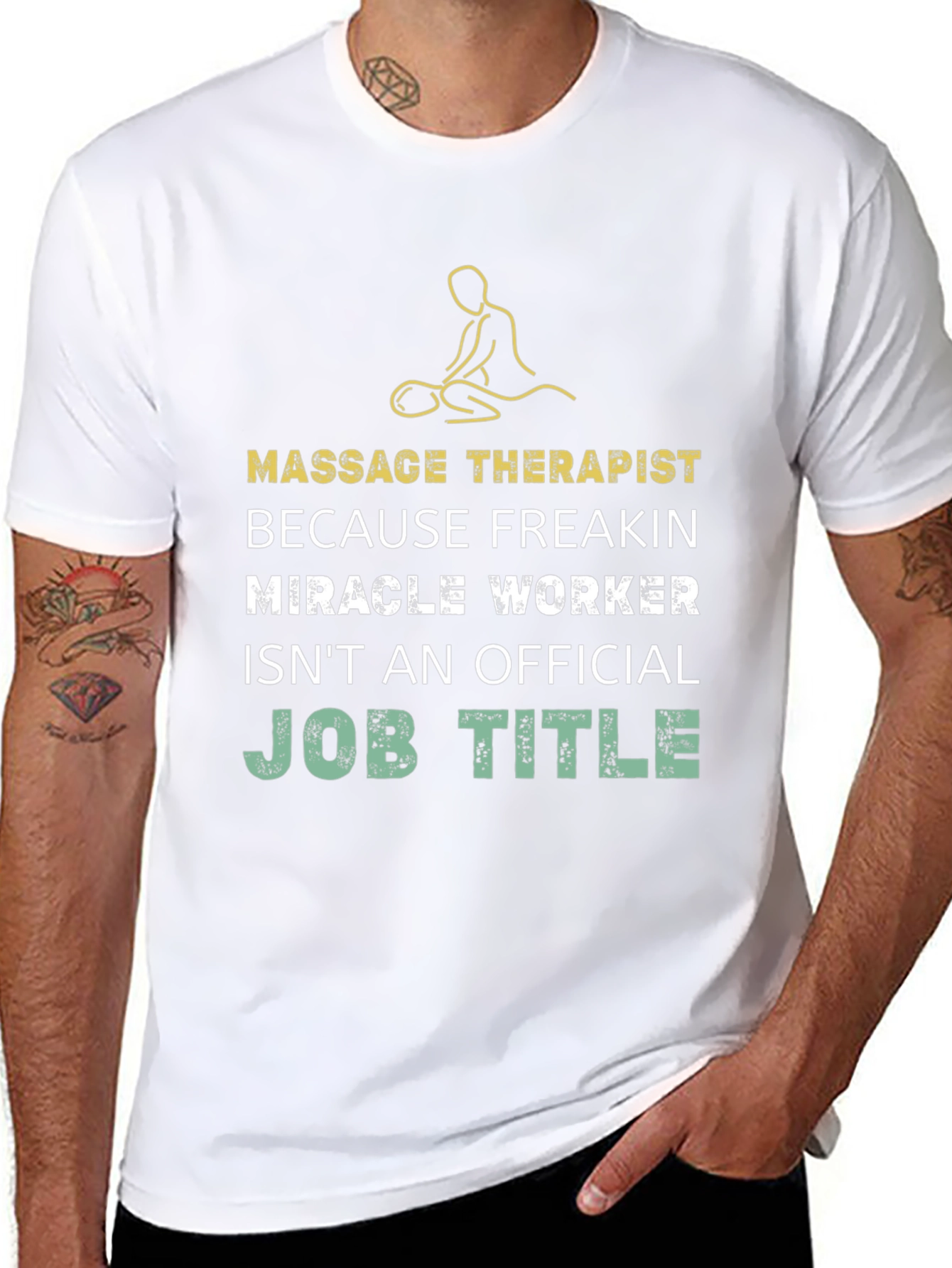 Black Massage Therapist Graphic Tee view 8