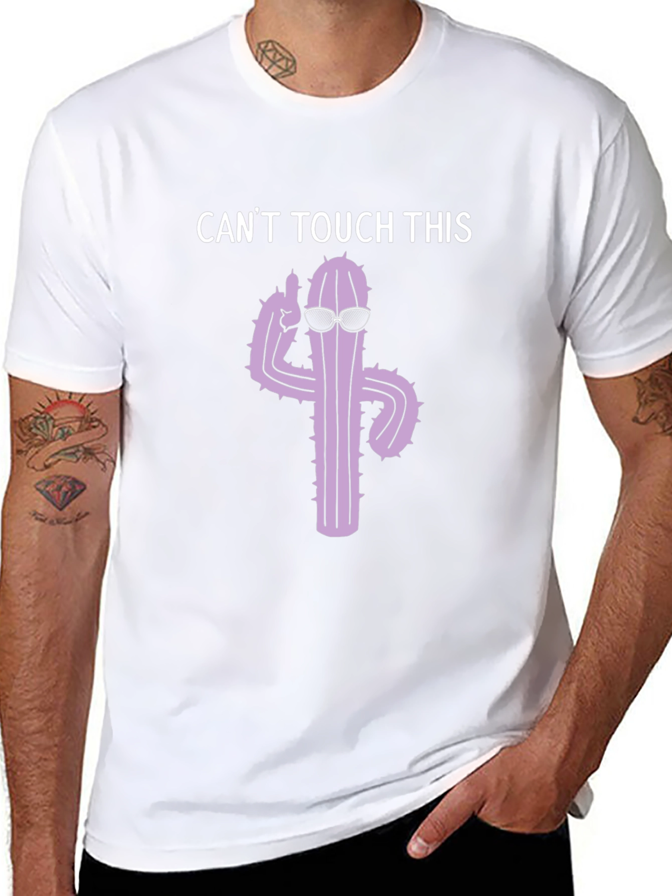 Black Can't Touch This Cactus Graphic T-Shirt view 8