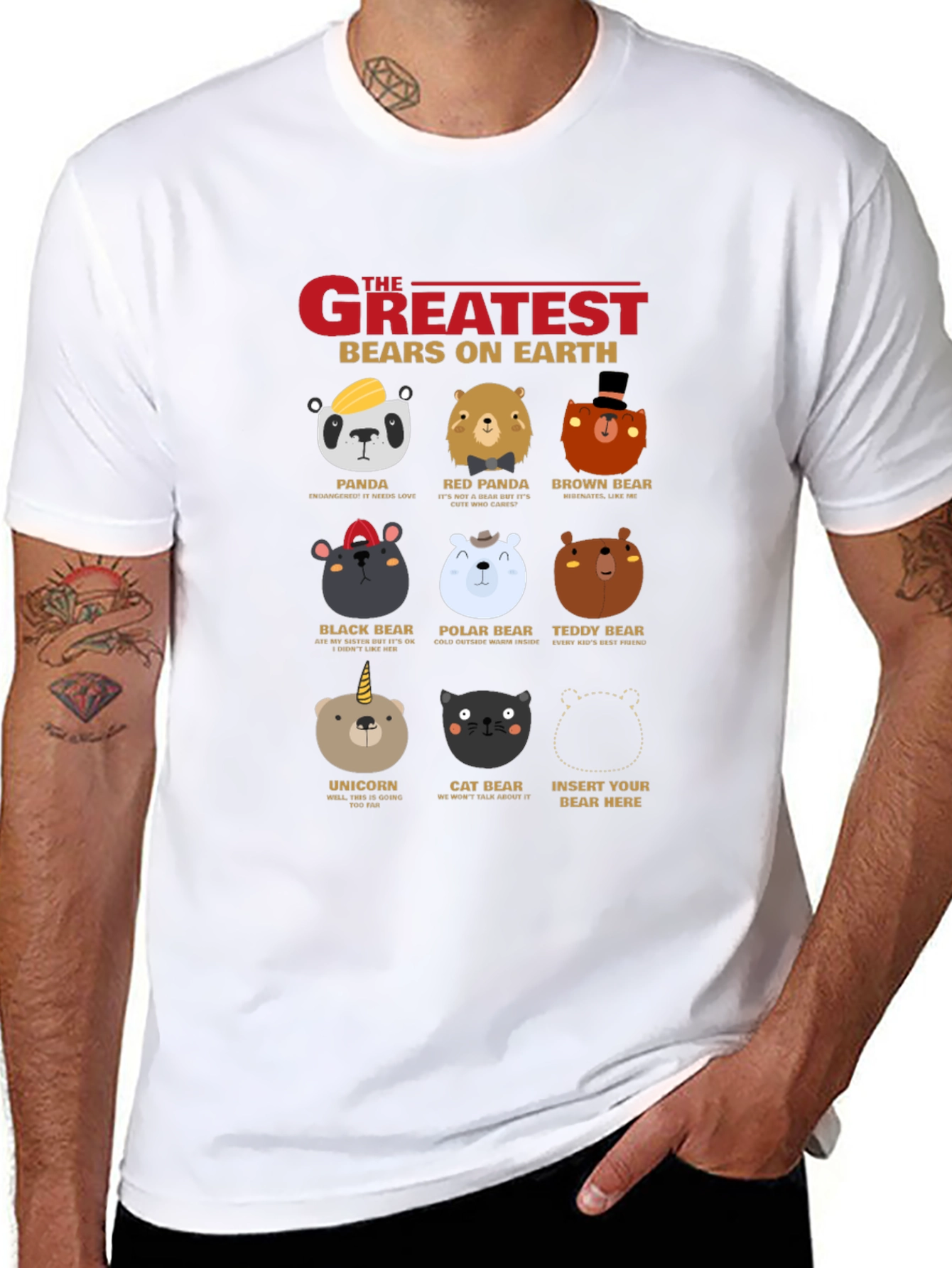 Black Greatest Bears on Earth T-Shirt view 8
