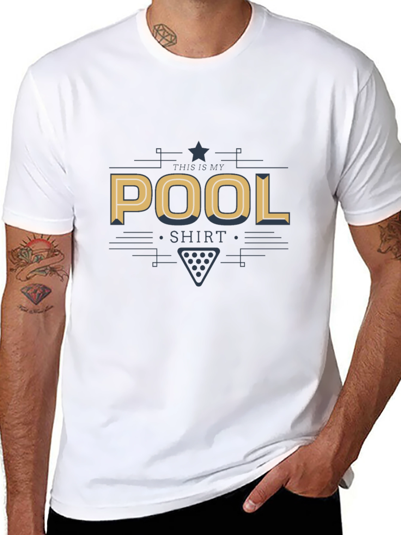 Black Pool Shirt - This is My Pool Shirt Graphic Tee view 8