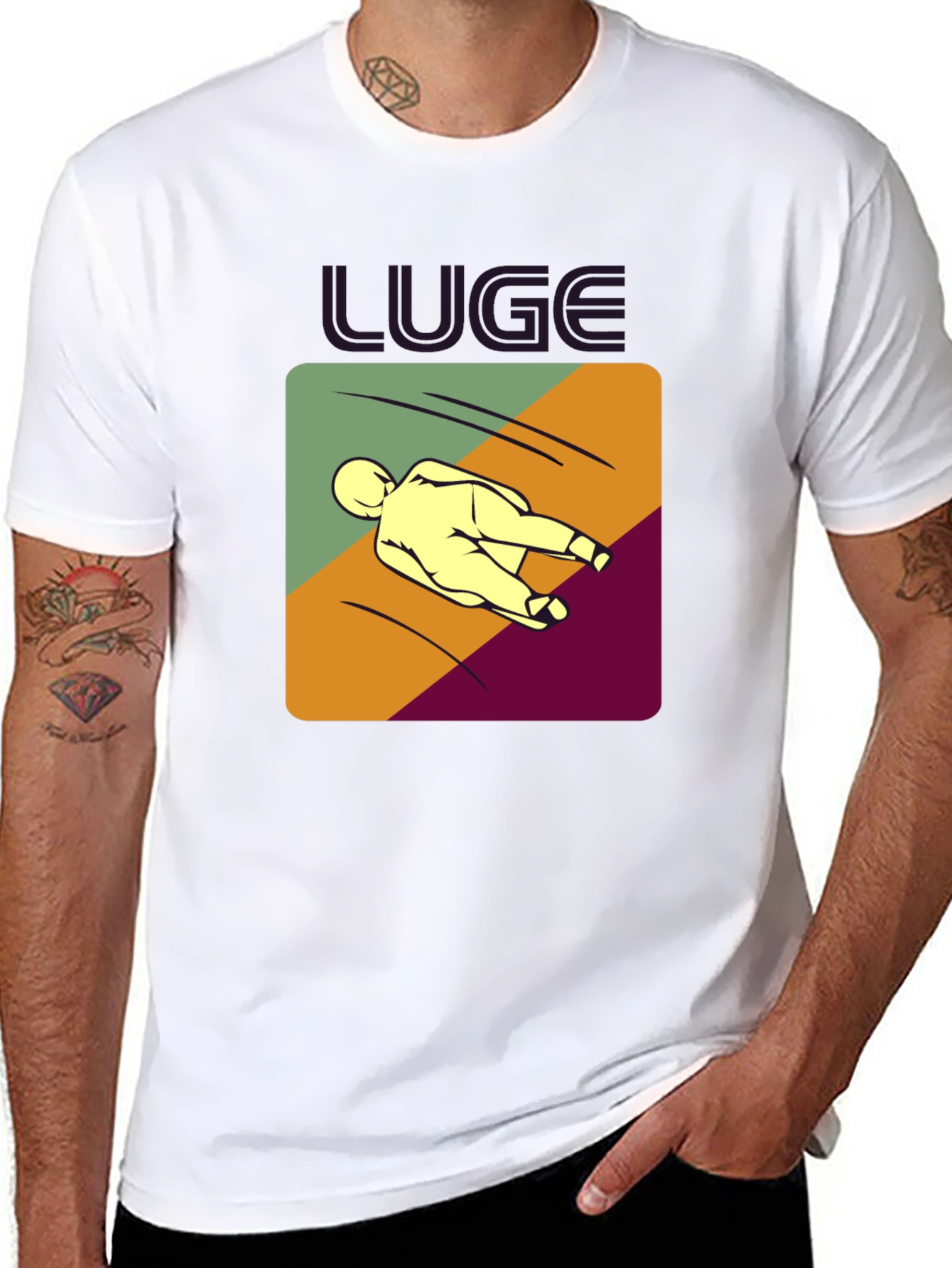 Black Luge Graphic T-Shirt - Cool Sportswear view 8