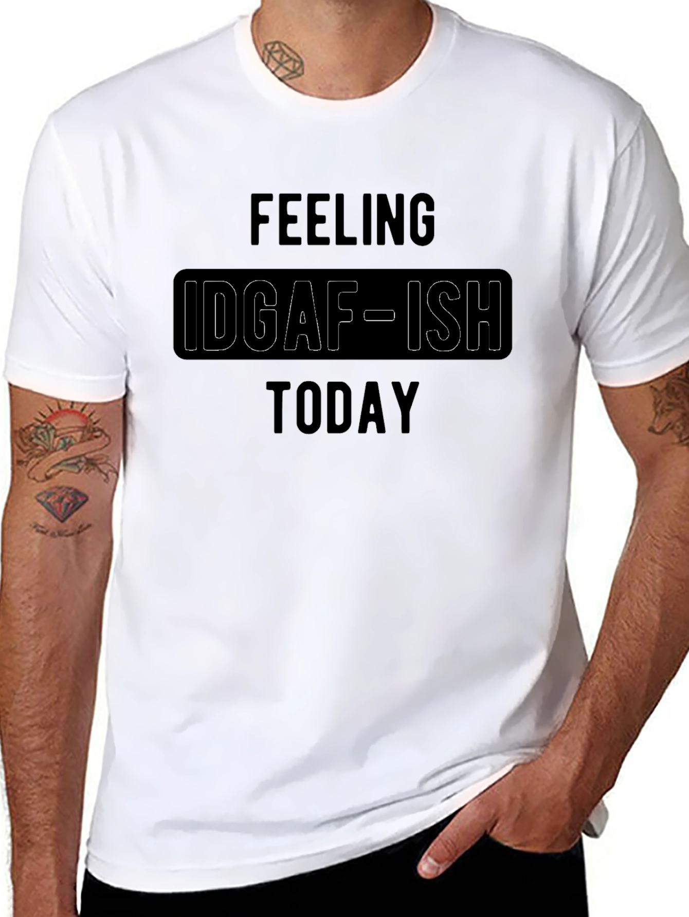 Black IDGAF-ISH Today Graphic T-Shirt view 8