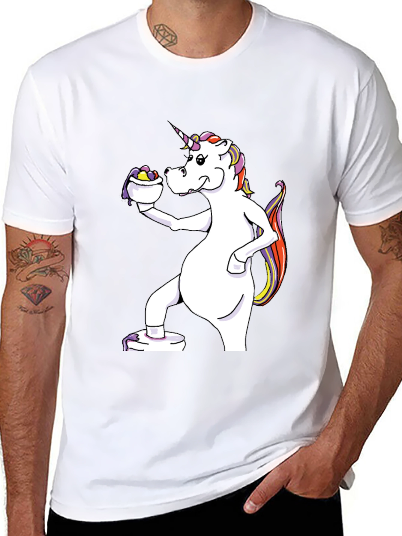 Black Unicorn Easter Egg Hunt T-Shirt view 8