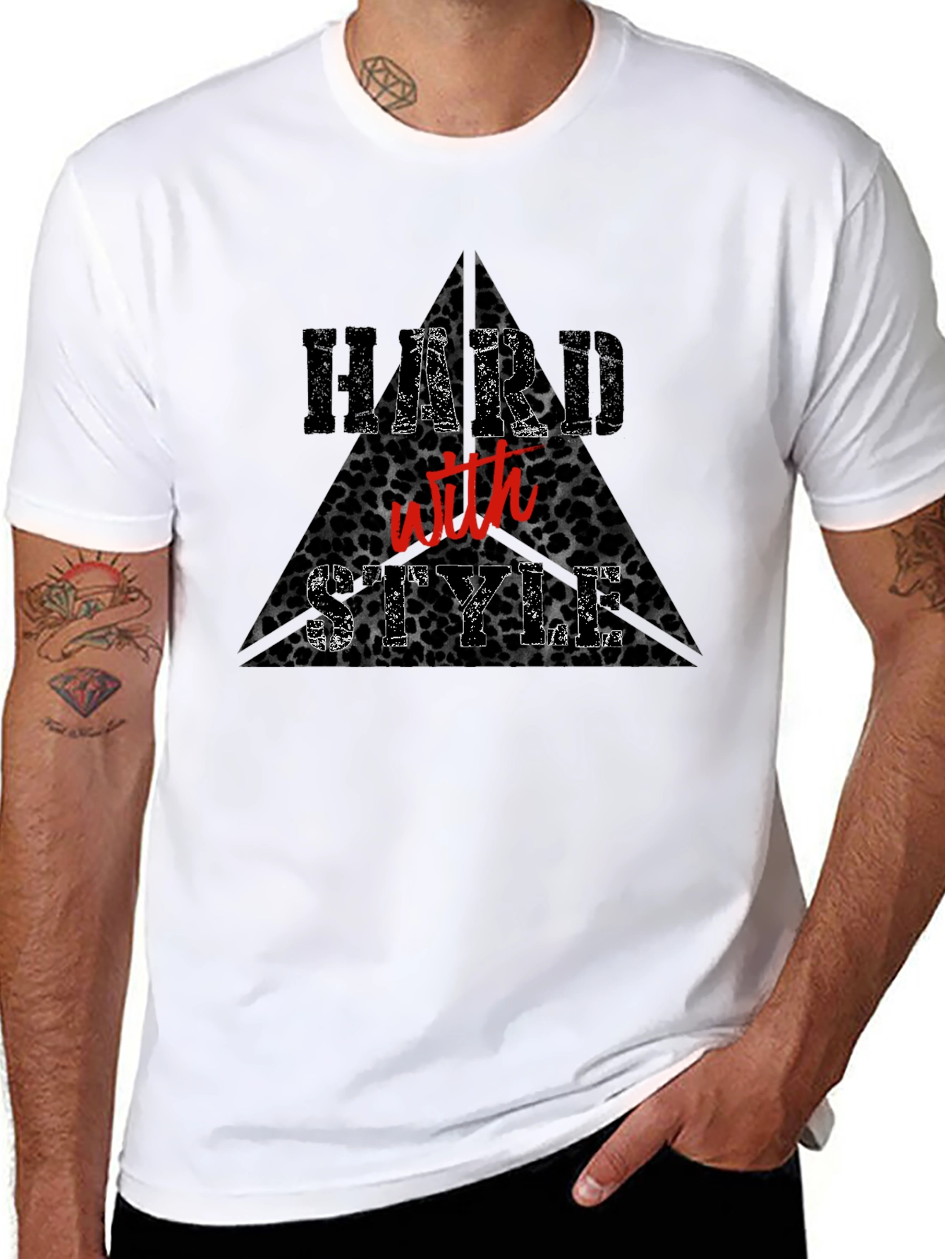 Black Hard with Style Graphic T-Shirt view 8
