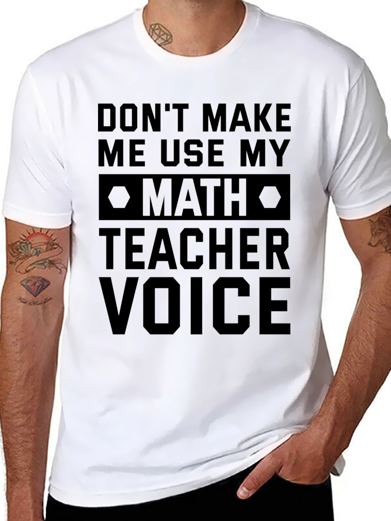 Black Math Teacher Voice T-Shirt view 8
