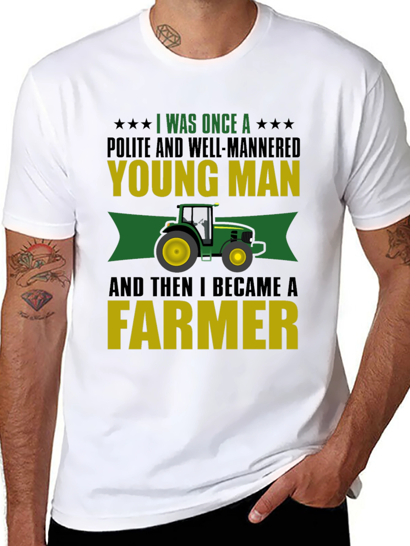 Farmer T-Shirt: Young Man to Farmer Tee - 8
