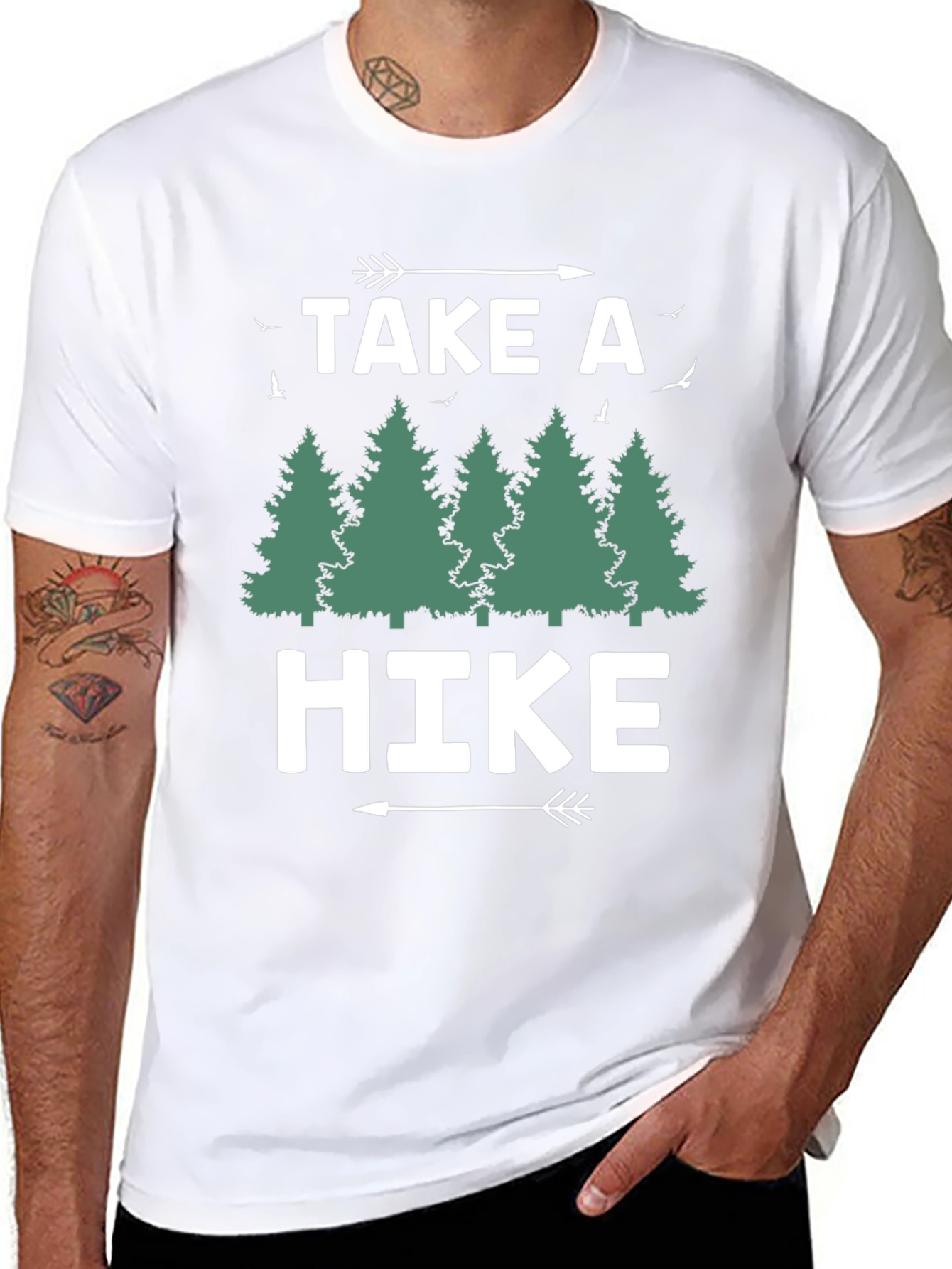 Black Take a Hike Graphic Tee - Nature Lover's Shirt view 8