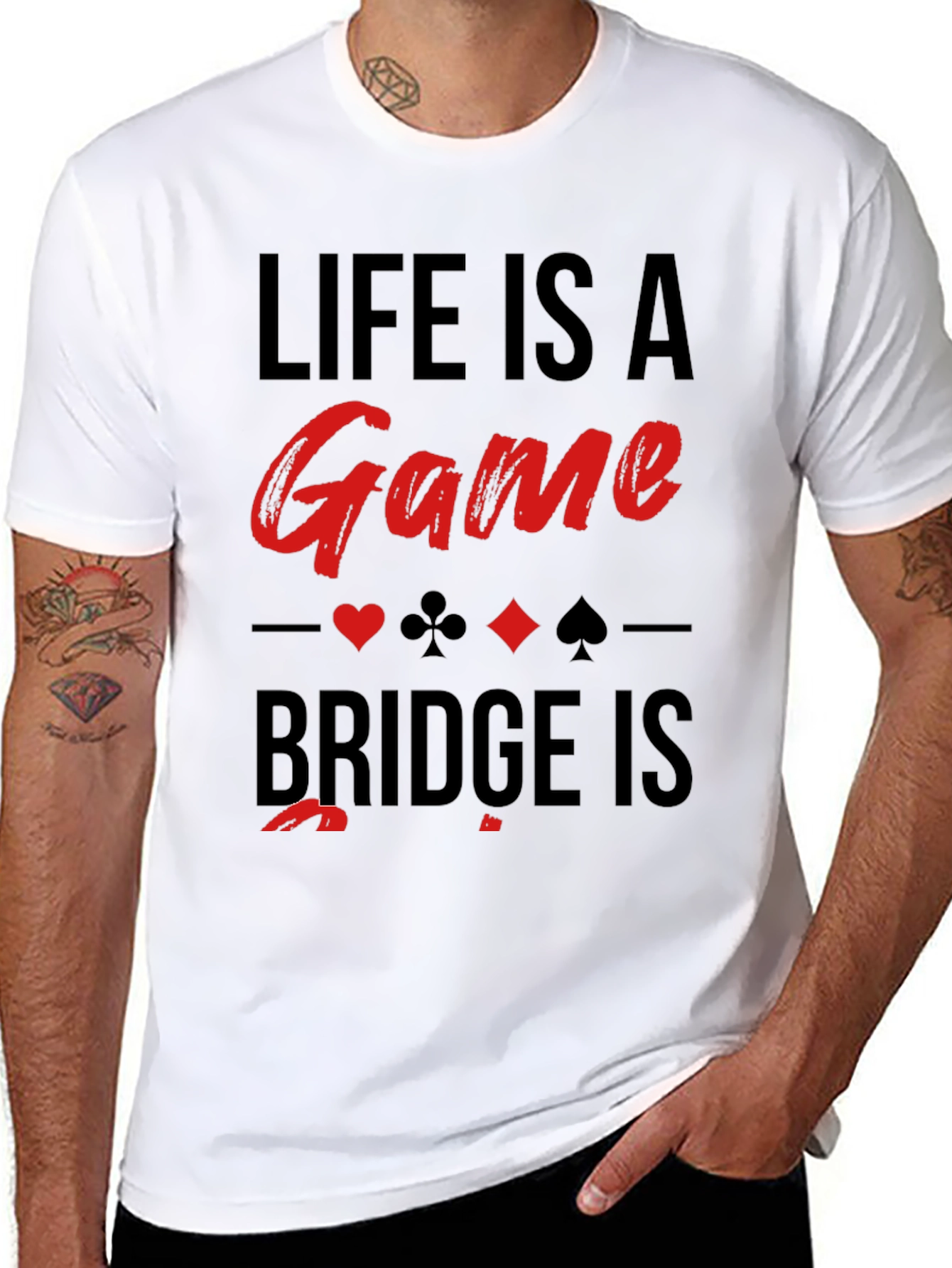 Black Life is a Game Bridge T-Shirt view 8