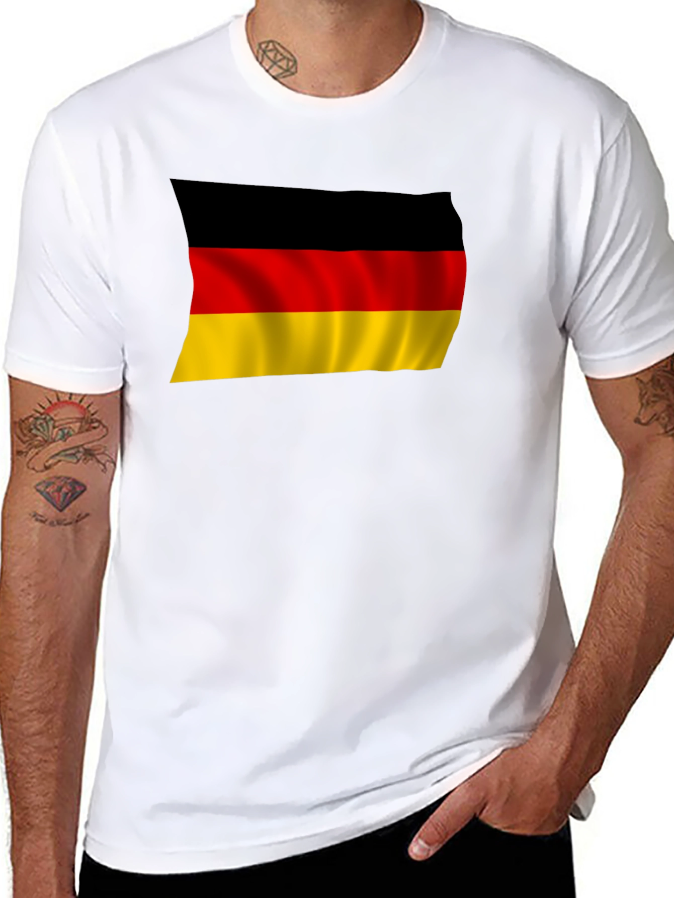 Black Germany Flag T-Shirt - Black Pride Tee view 8