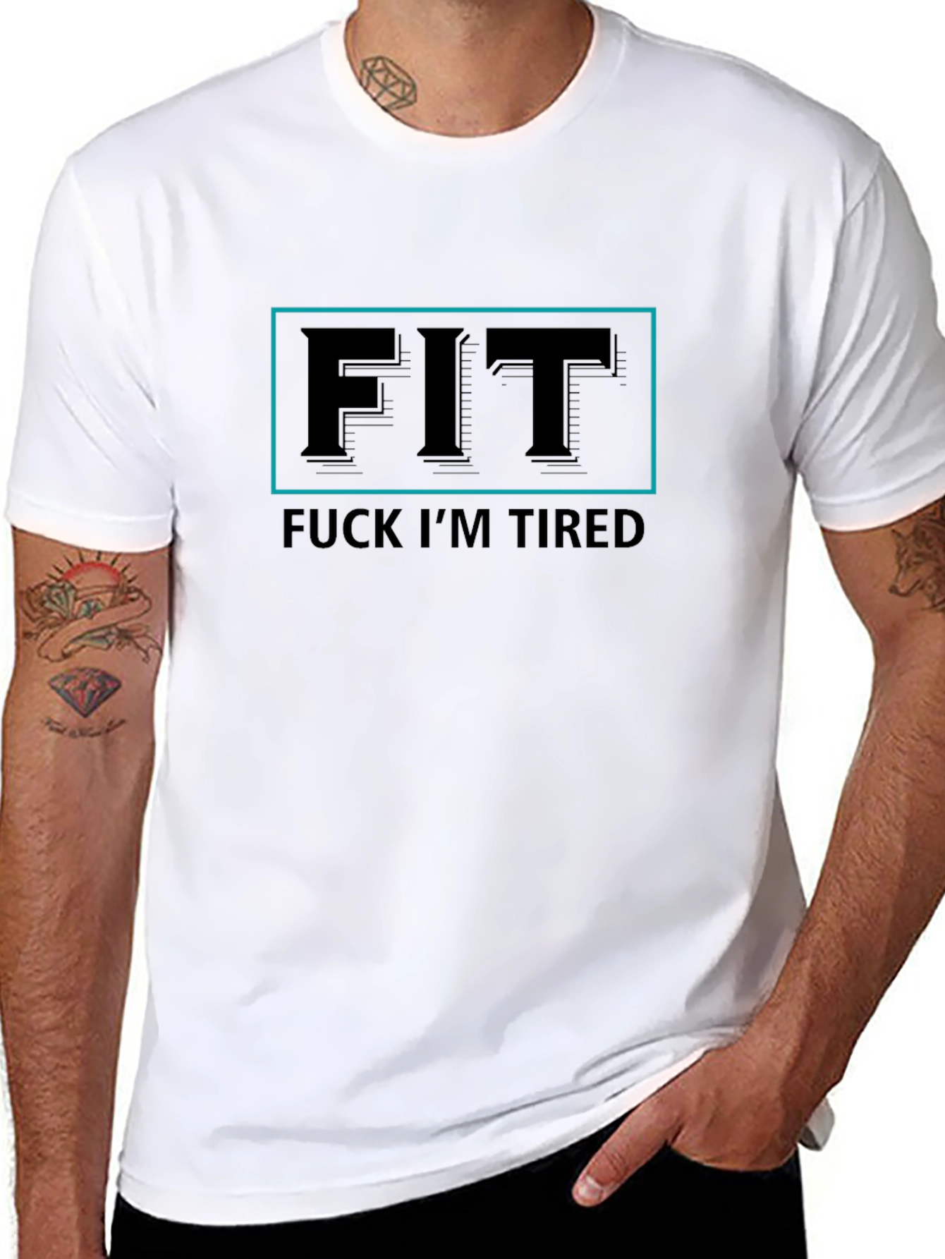 Black FIT Funny Graphic T-Shirt  view 8