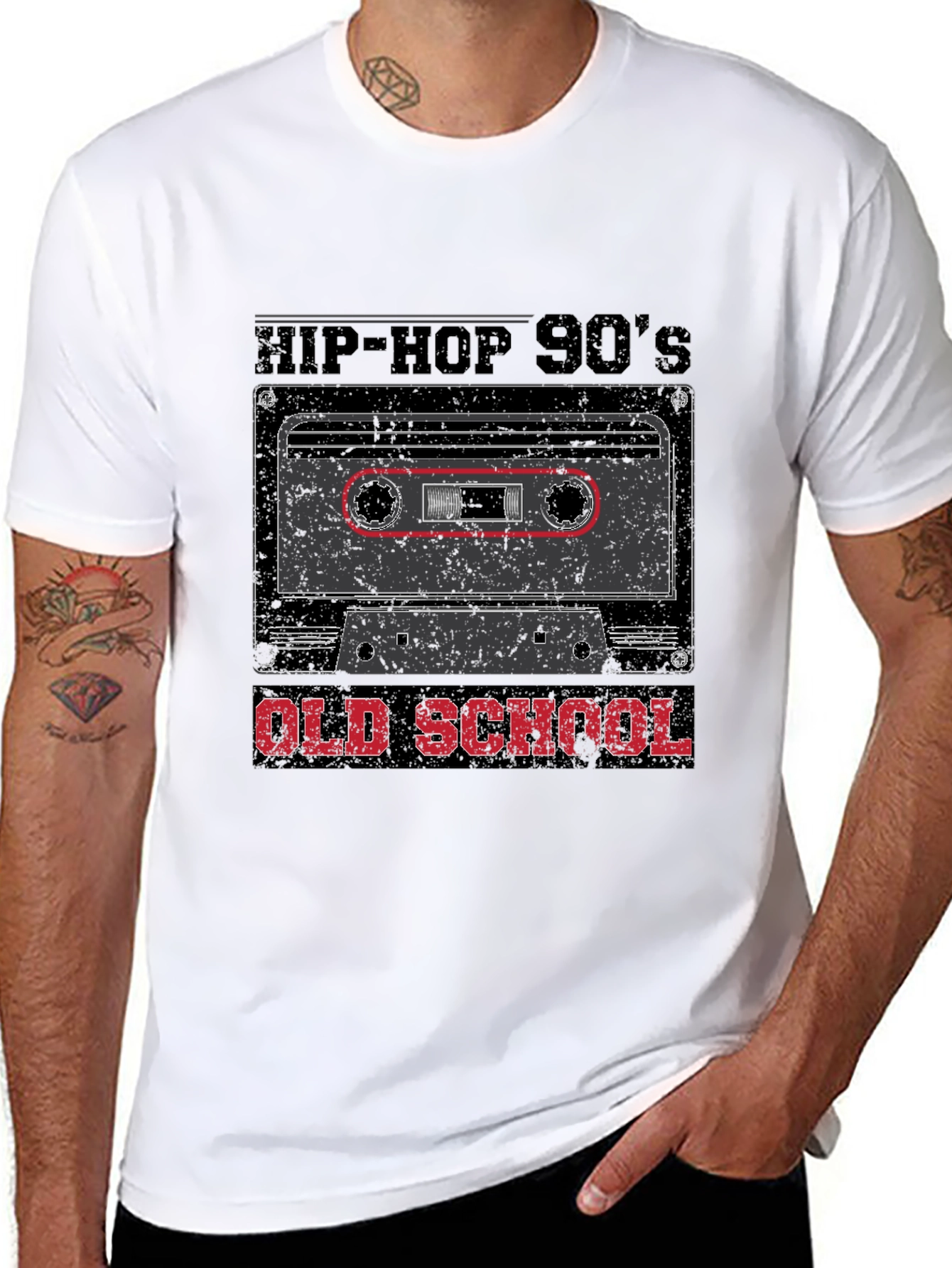 Black Hip-Hop 90's Old School Graphic T-Shirt view 8