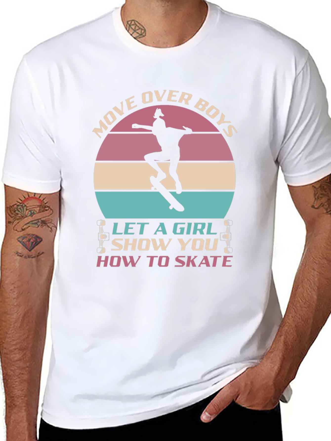Girl Skater T-Shirt - Move Over Boys! - 8