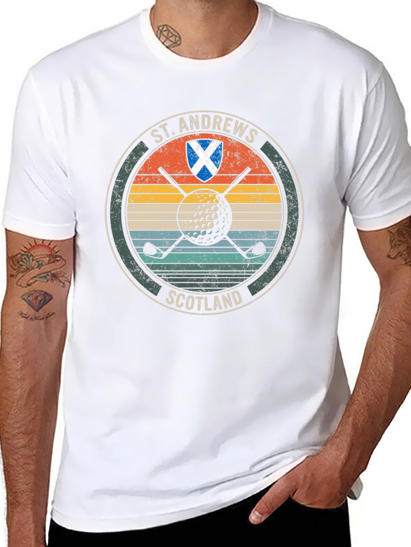 Black St. Andrews Scotland Golf T-Shirt view 8