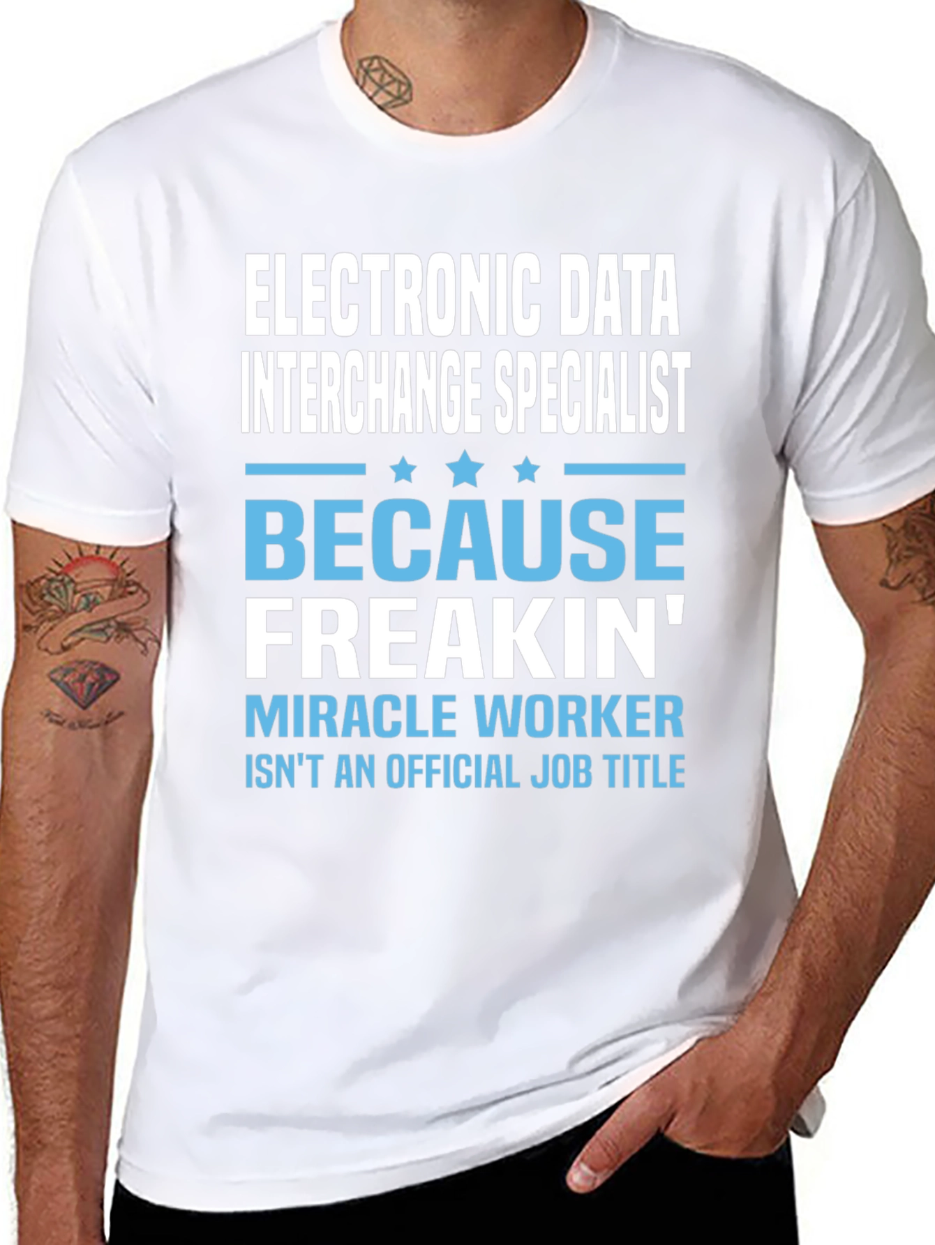 Black Electronic Data Interchange Specialist T-Shirt view 8