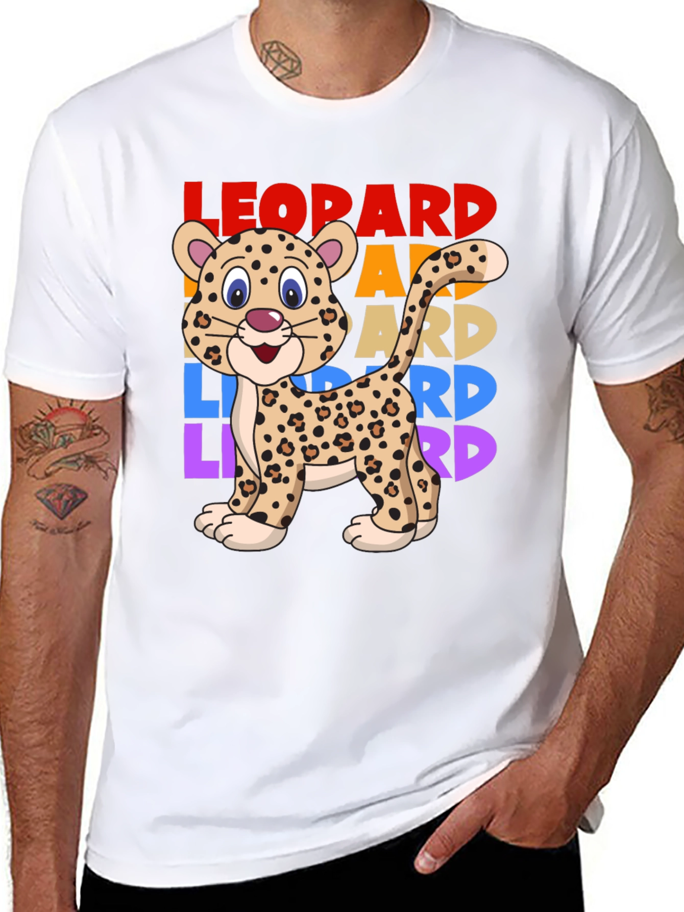 Black Leopard Graphic T-Shirt - Cute Animal Tee view 8
