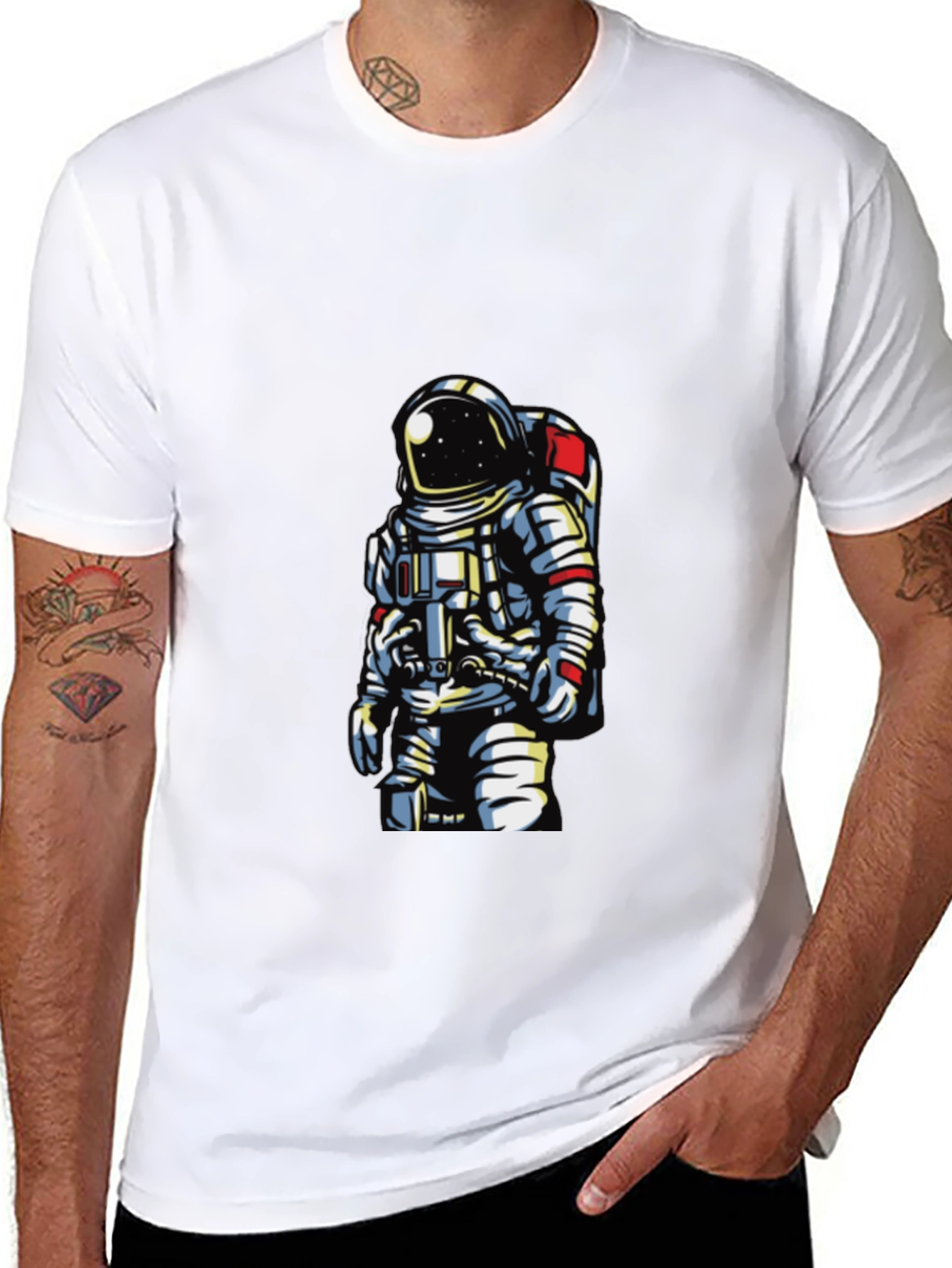 Black Astronaut Graphic Tee - Explore in Style view 8