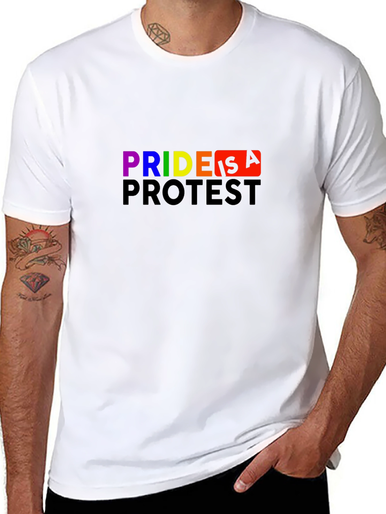 Pride is a Protest Graphic Tee - Black - 8