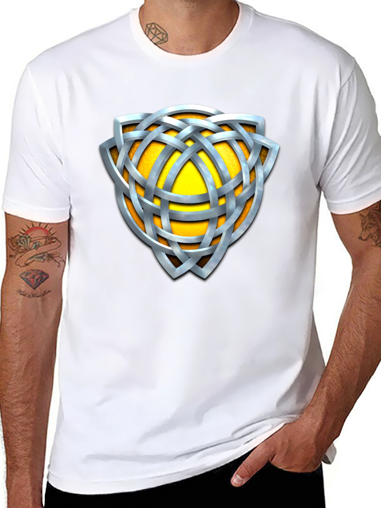 Black Celtic Knot Graphic T-Shirt view 8
