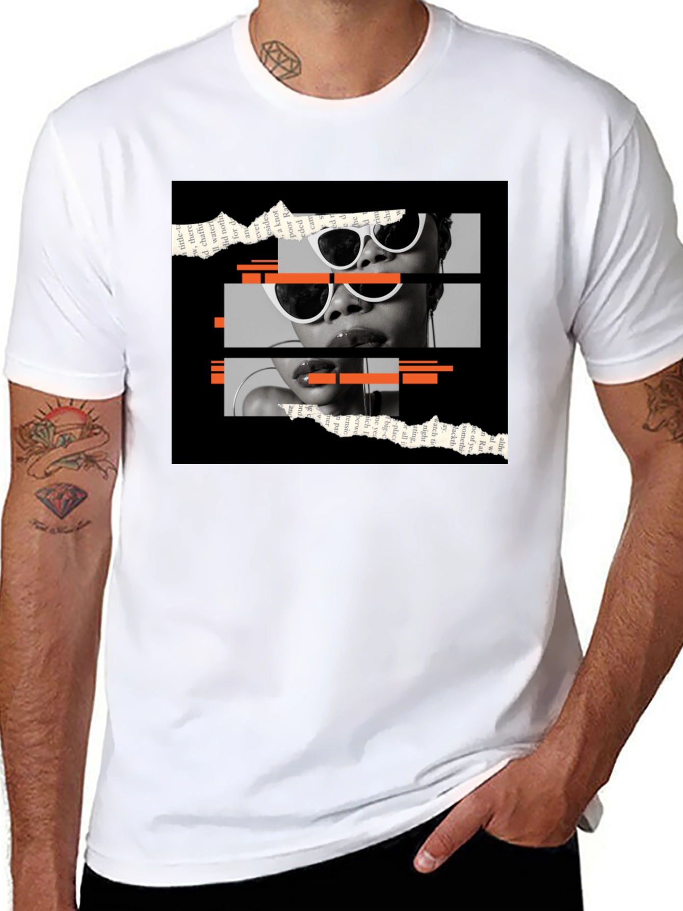 Edgy Graphic Print Black T-Shirt - 8