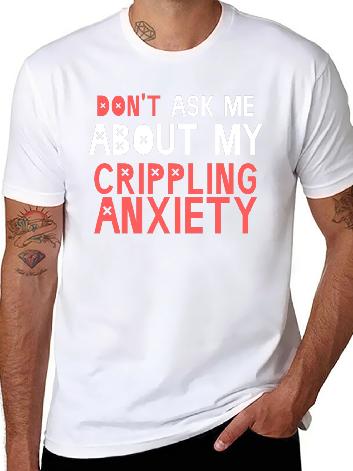 Black Crippling Anxiety T-Shirt - Don't Ask Me Funny Tee view 8