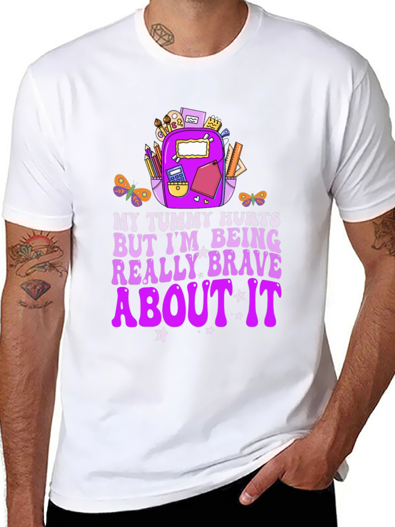 Black My Tummy Hurts Brave Graphic Tee view 8
