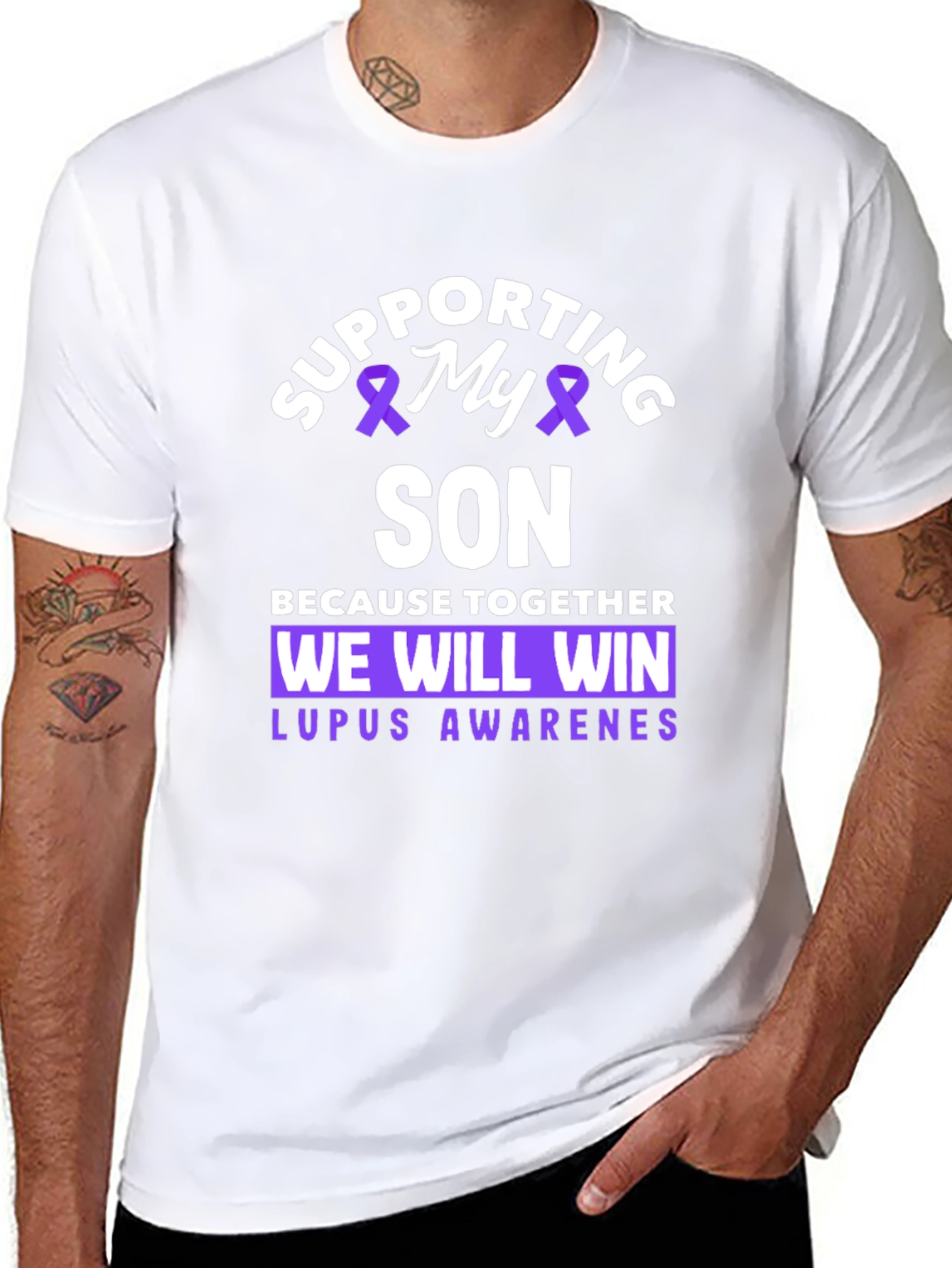 Supporting My Son Lupus Awareness T-Shirt - 8
