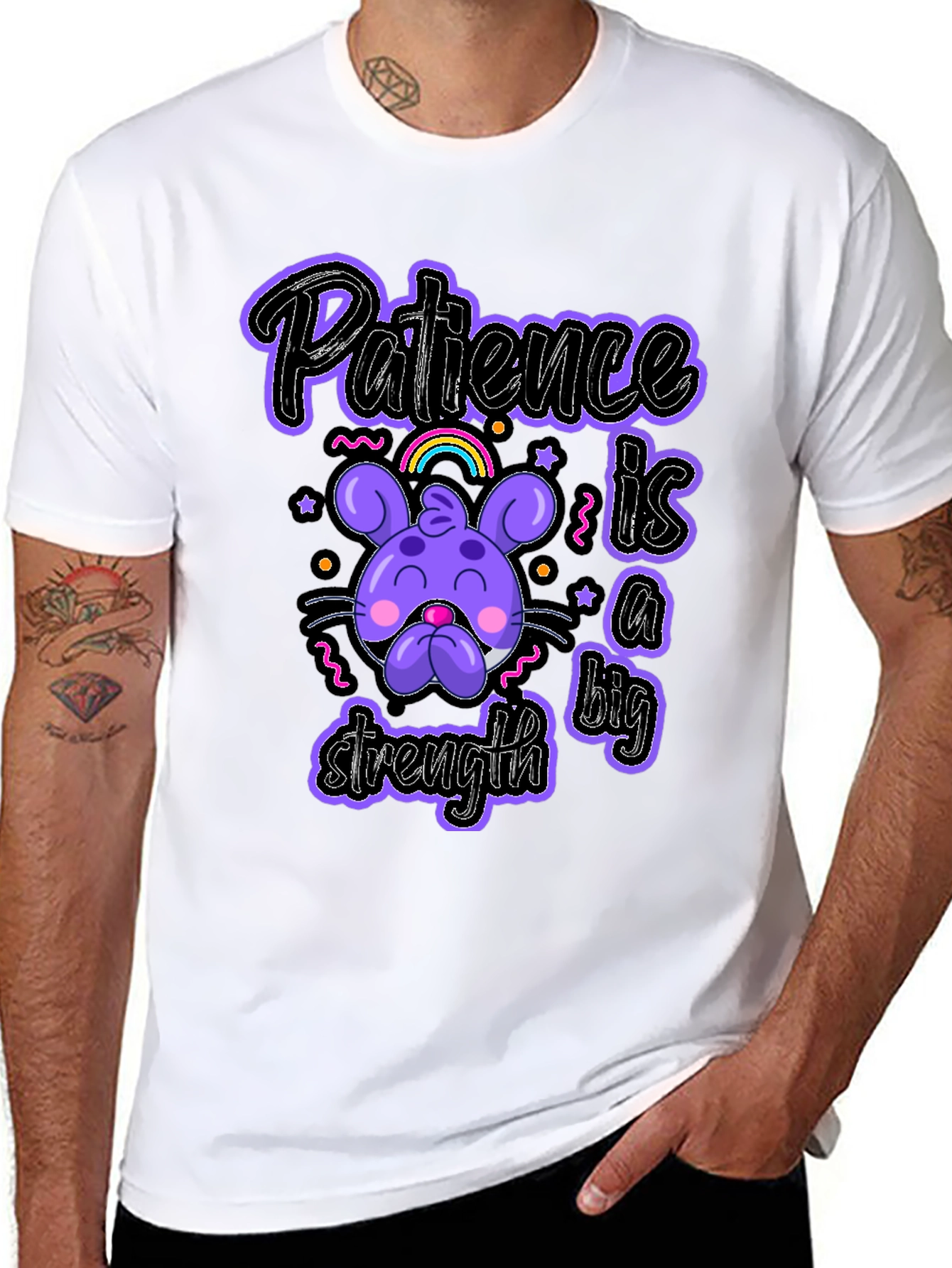 Black Patience is a Strength Graphic T-Shirt view 8