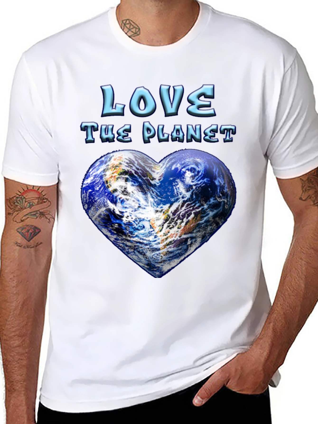 Black Love The Planet Graphic T-Shirt view 8