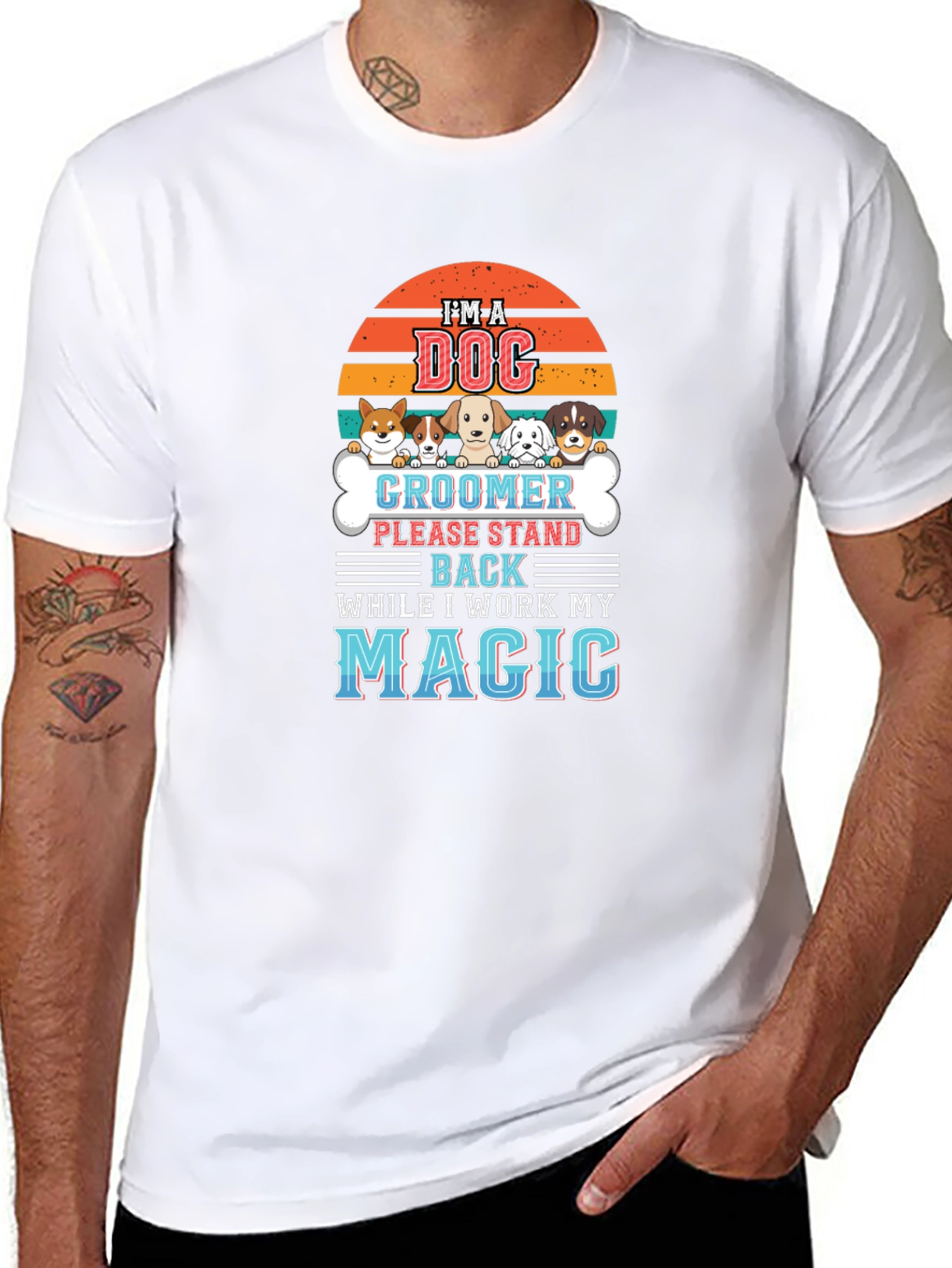 Black Dog Groomer Magic T-Shirt - Pet Lover Tee view 8