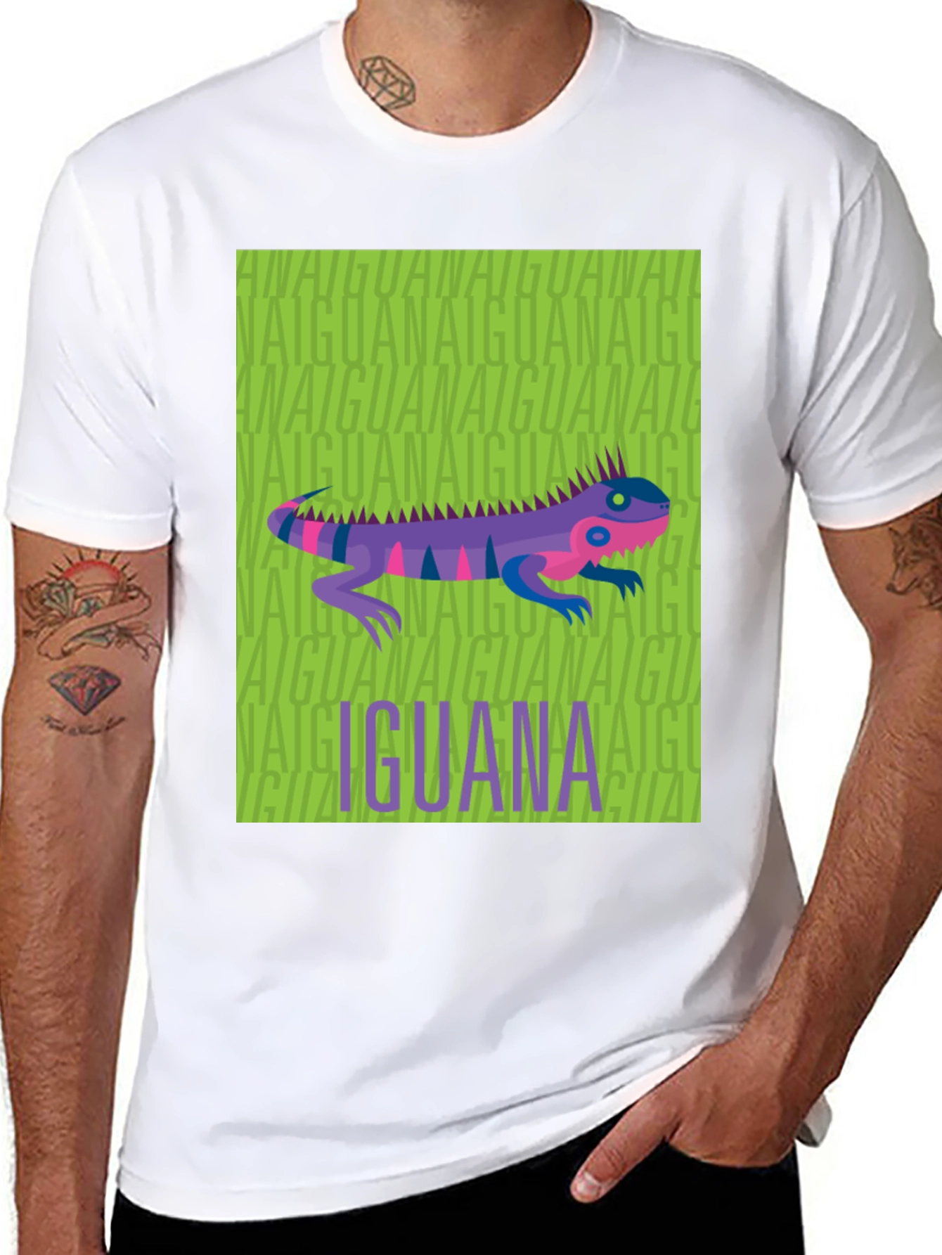 Black Iguana Graphic Print Black T-Shirt view 8