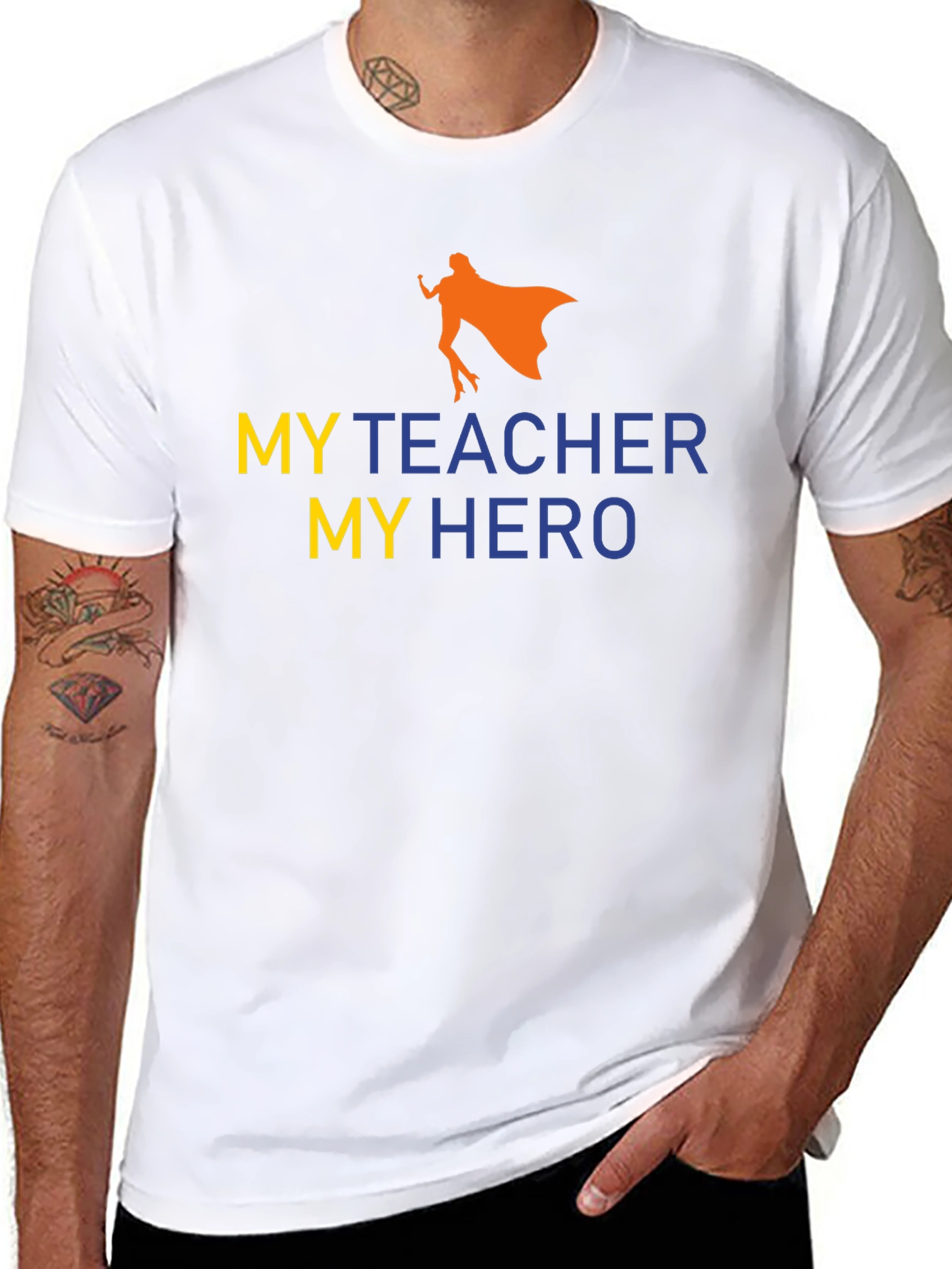 Black My Teacher My Hero Graphic Tee view 8