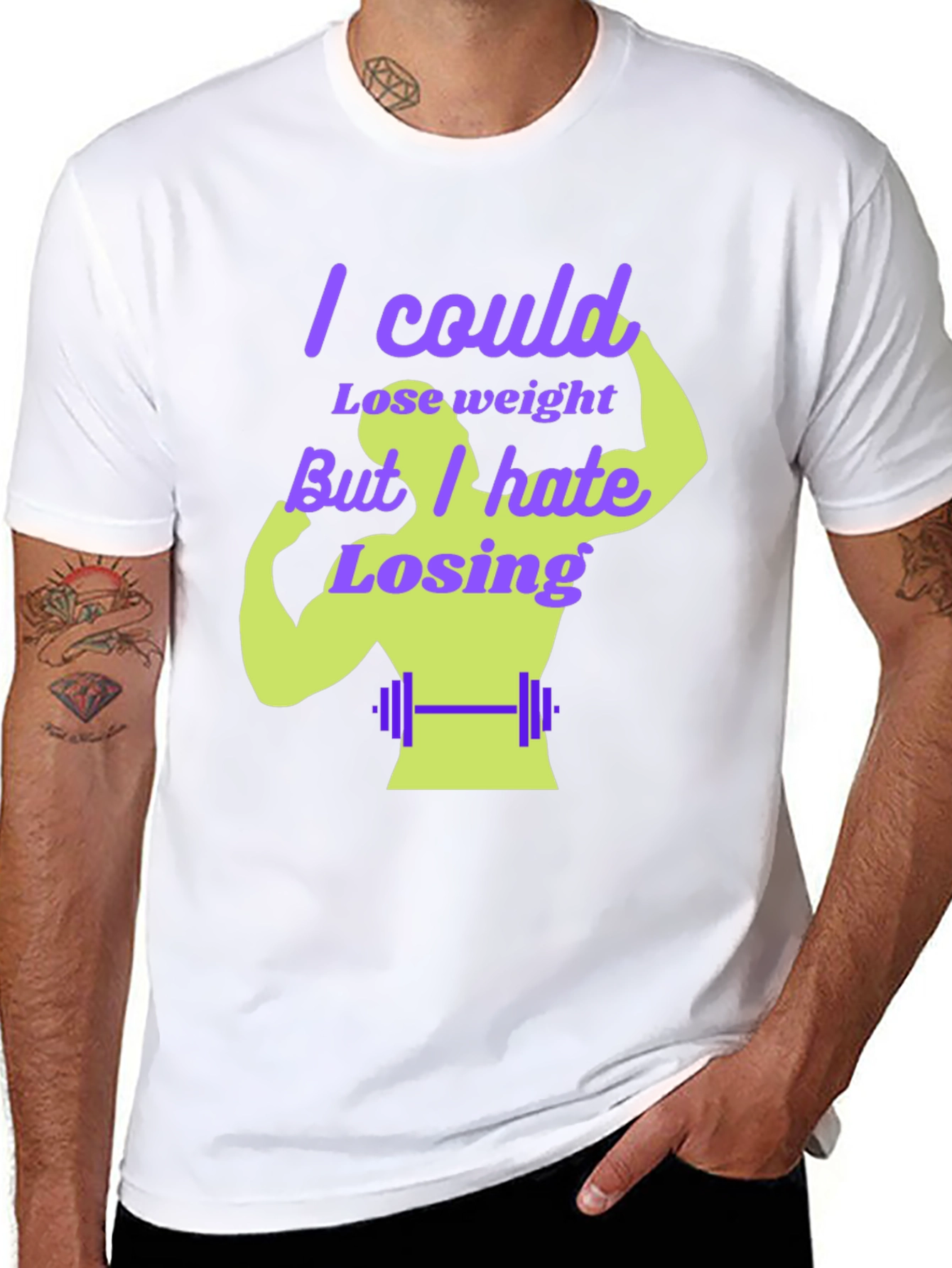Black Funny Weightlifting T-Shirt - I Could Lose Weight view 8