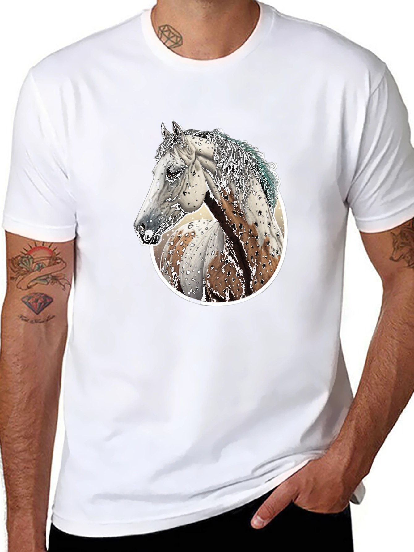 Black Horse Graphic Tee - Men's Black T-Shirt view 8