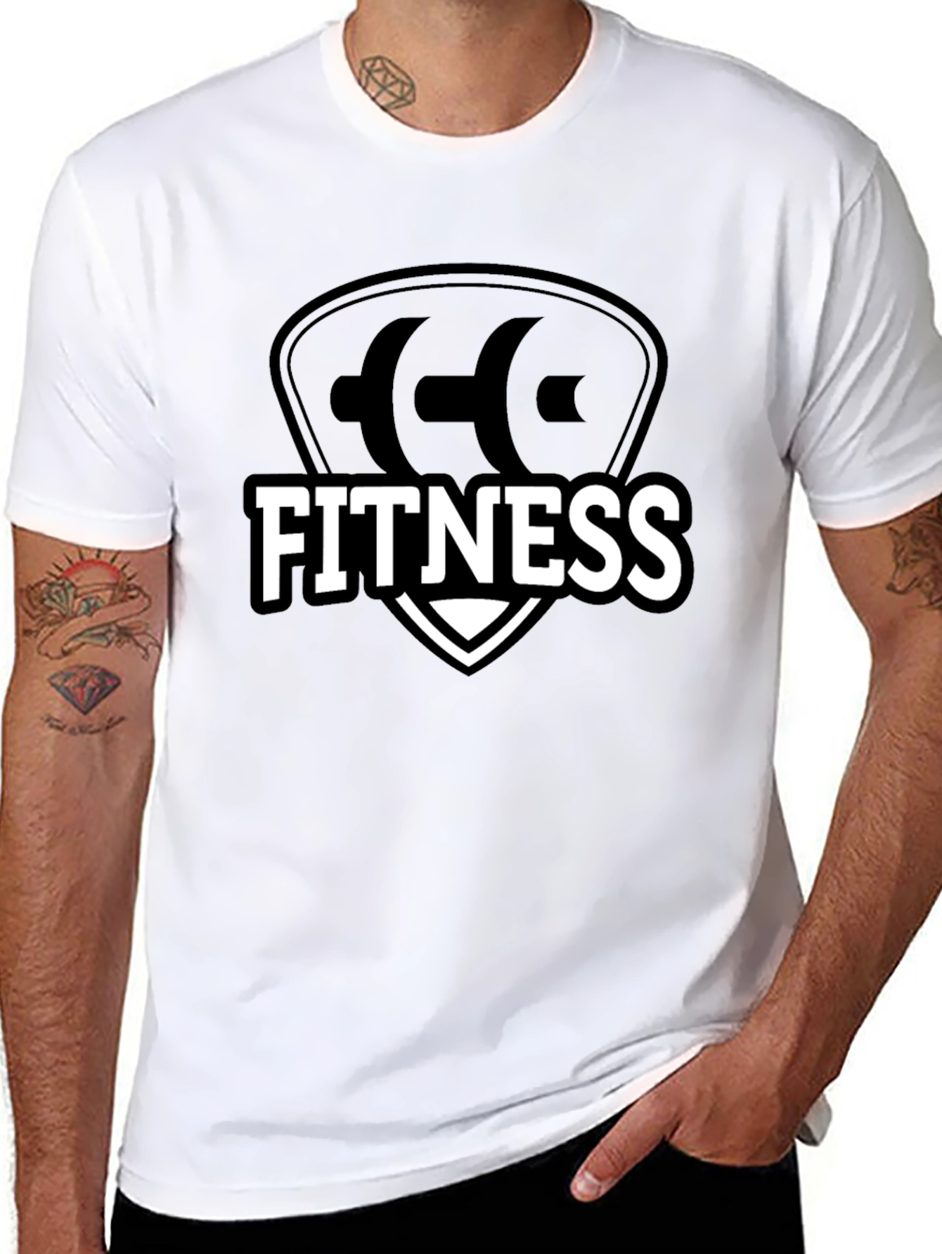 Black Fitness Black T-Shirt view 8