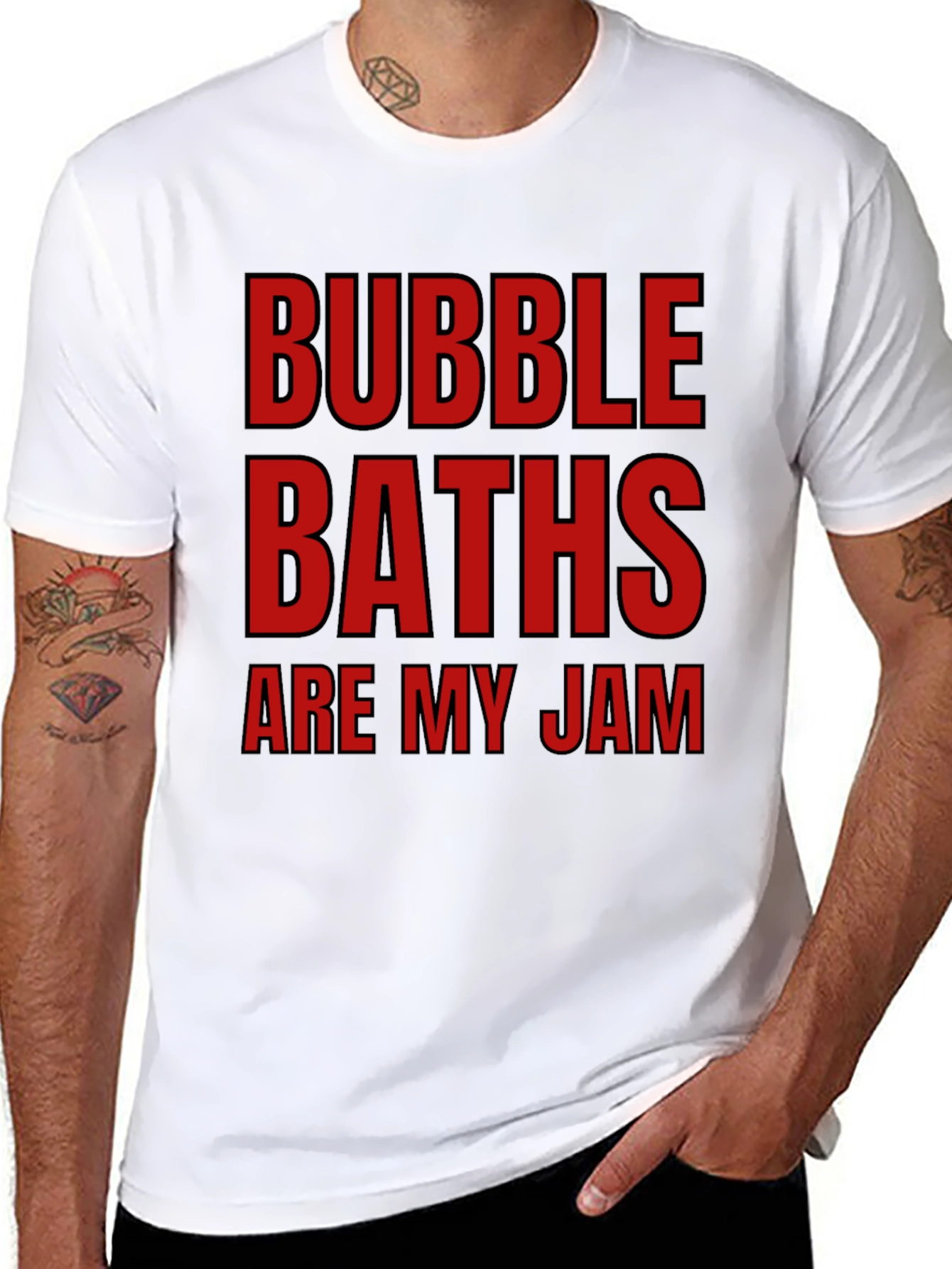 Black Bubble Baths Are My Jam T-Shirt Funny Relaxing Novelty Tee view 8