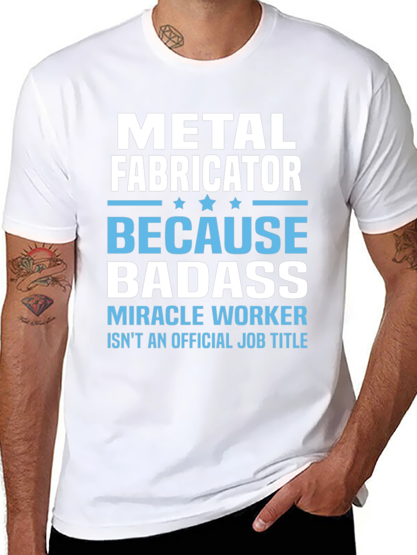 Black Metal Fabricator Badass Graphic T-Shirt view 8