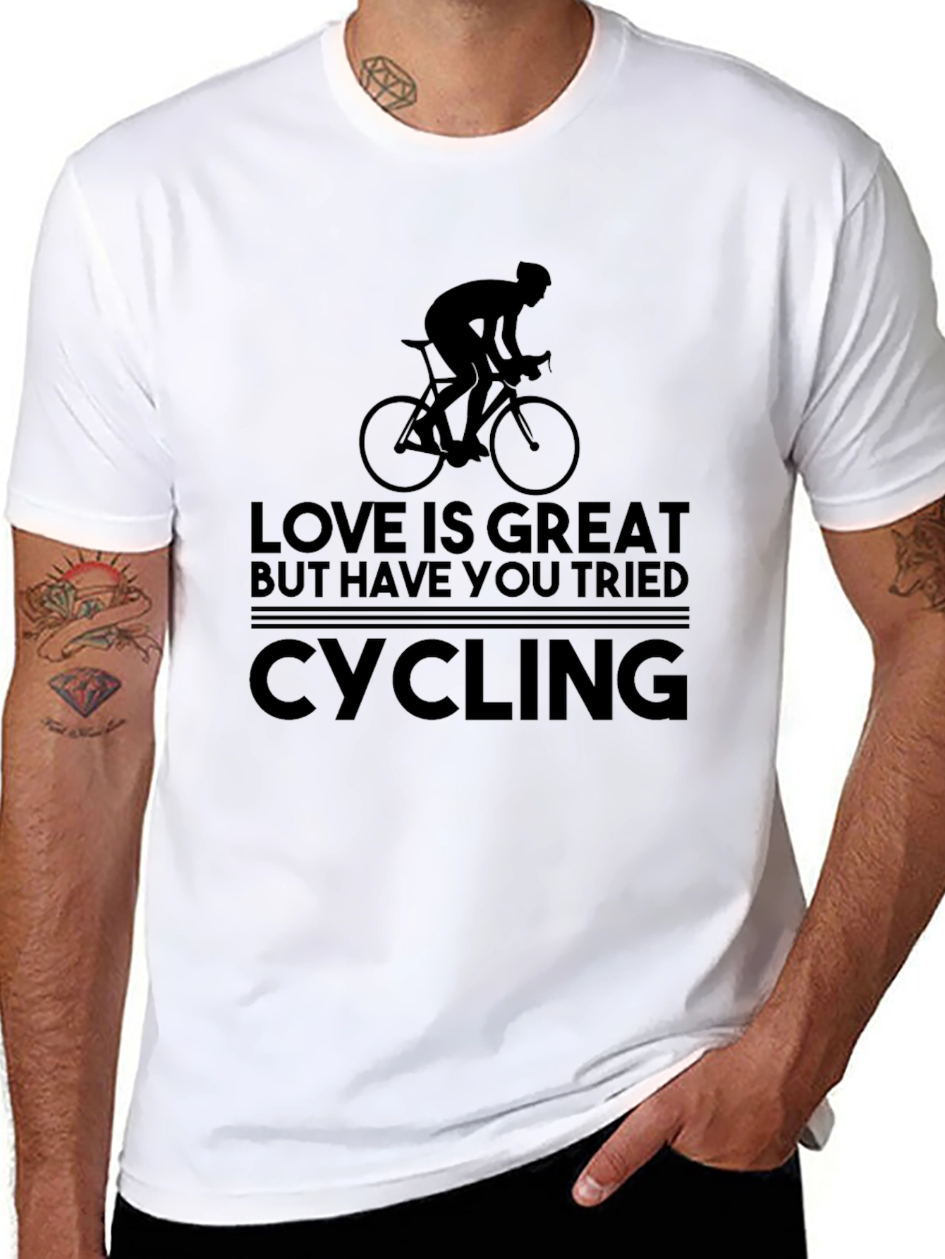 Black Love is Great, But Have You Tried Cycling T-Shirt view 8