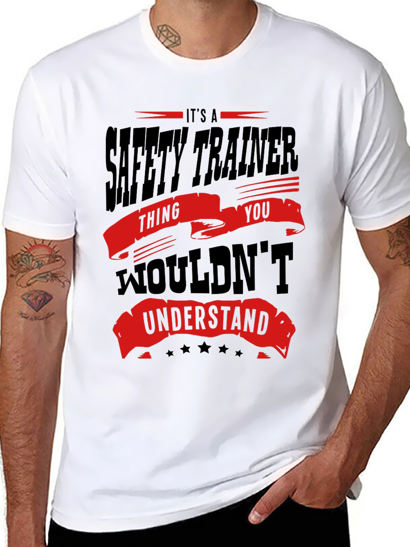 Black Safety Trainer T-Shirt - You Wouldn't Understand view 8