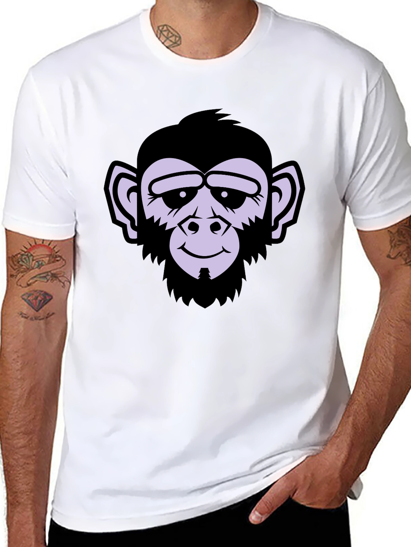 Black Monkey Graphic Tee - Men's Black T-Shirt view 8