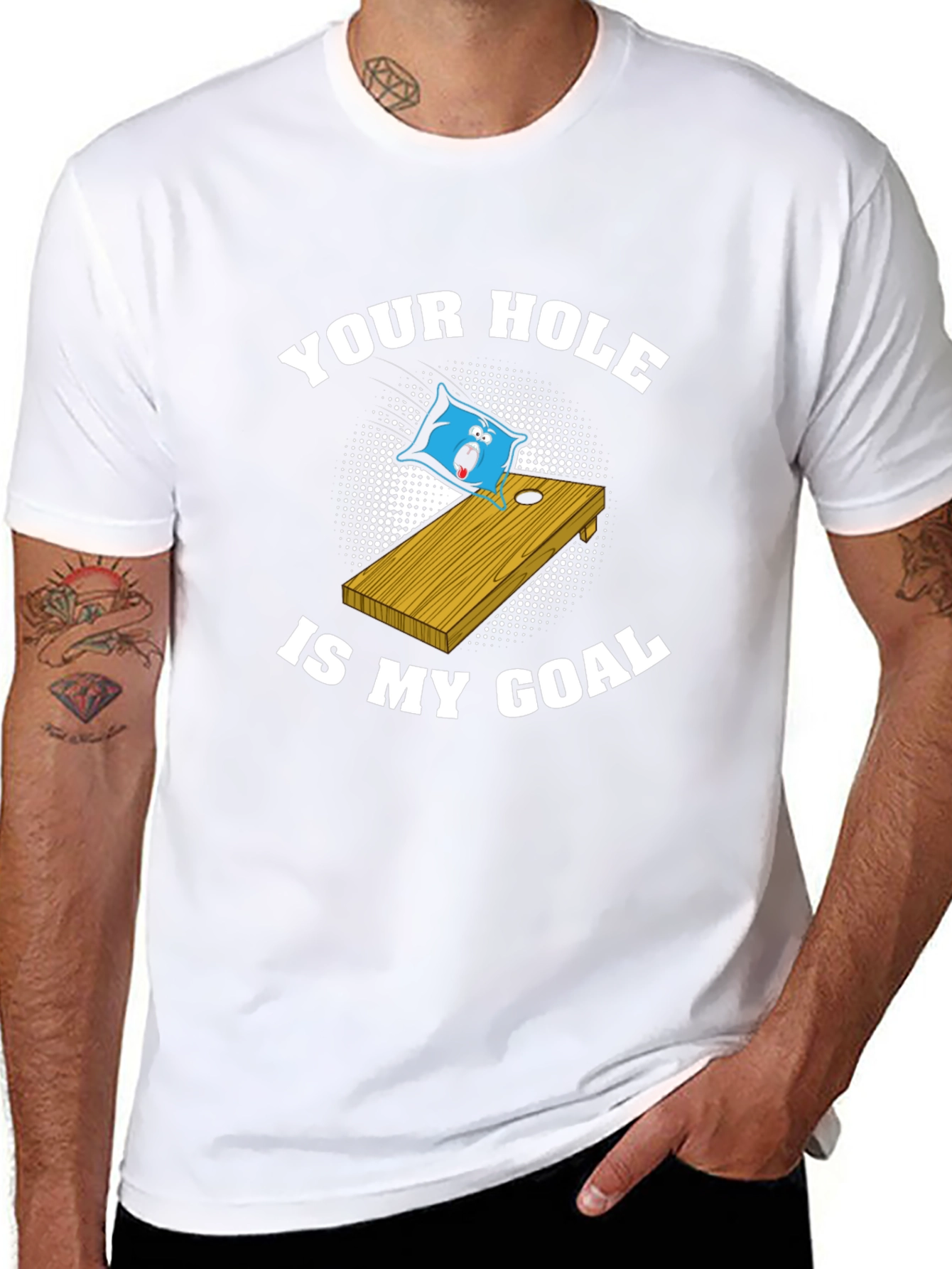 Black Your Hole Is My Goal Graphic T-Shirt view 8