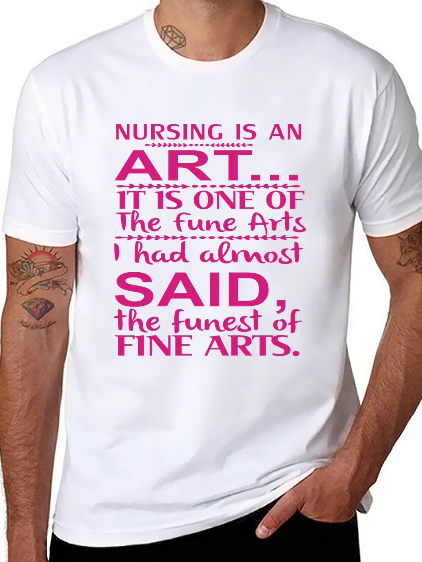 Black Nursing is an Art Graphic Tee view 8