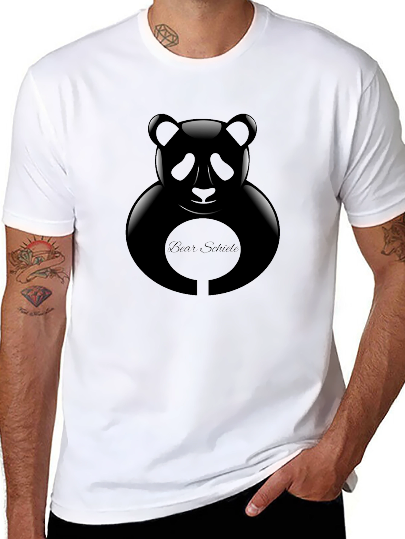 Black Black Bear Silhouette Graphic Tee - Stylish Comfort view 8