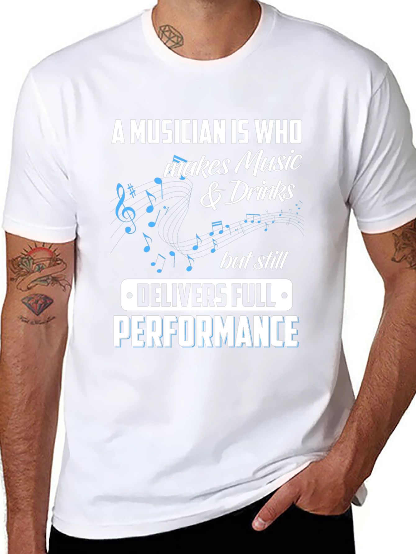 Black Musician Definition Graphic Tee - Music & Drinks Shirt view 8