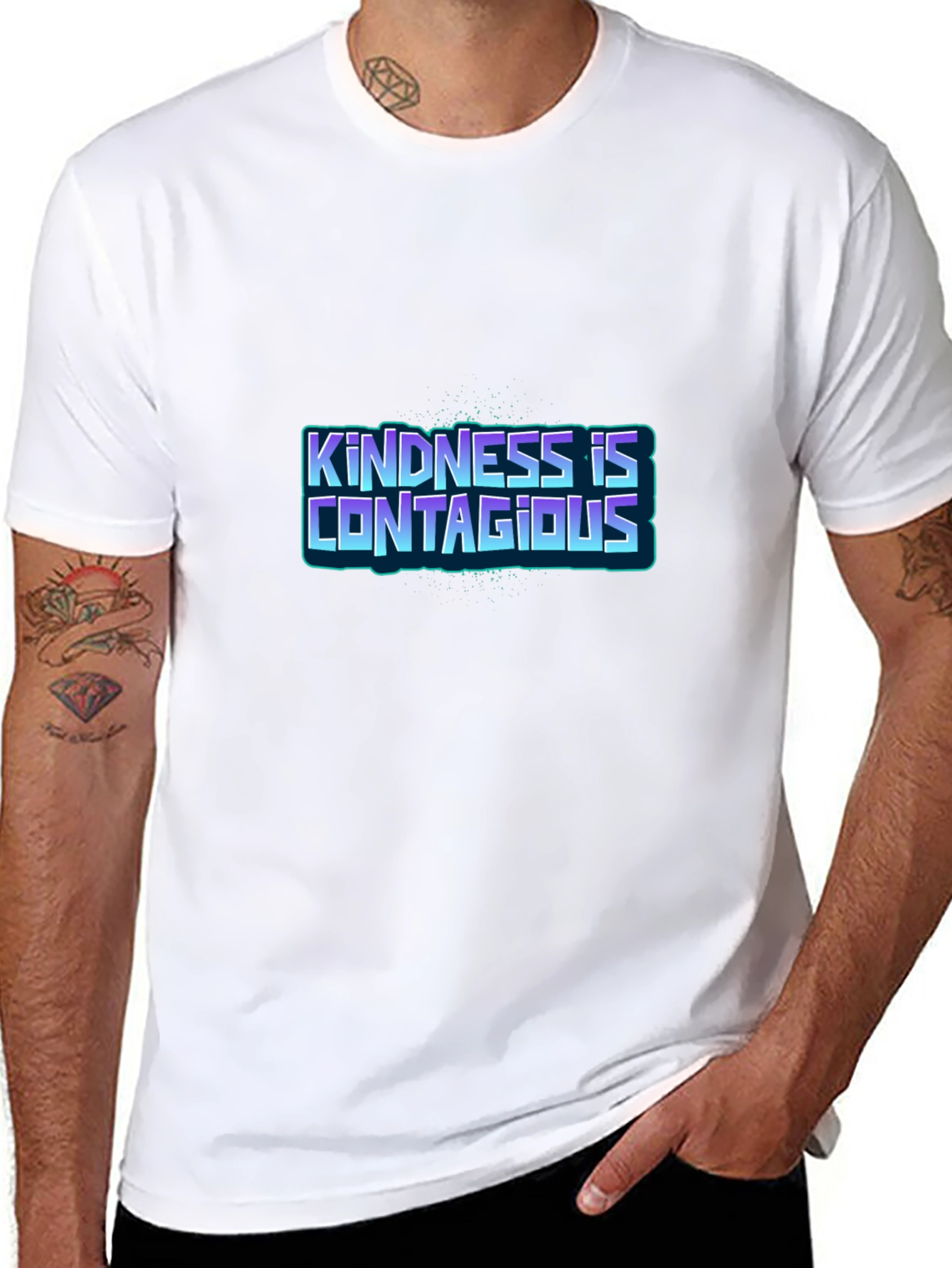 Black Kindness Is Contagious Graphic Tee view 8