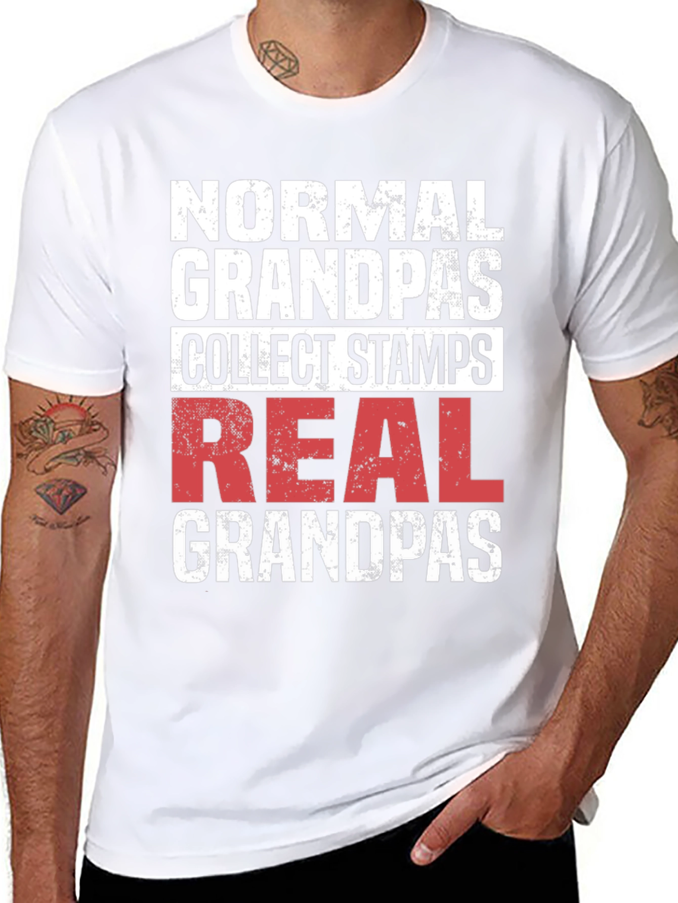Black Real Grandpas T-Shirt view 8