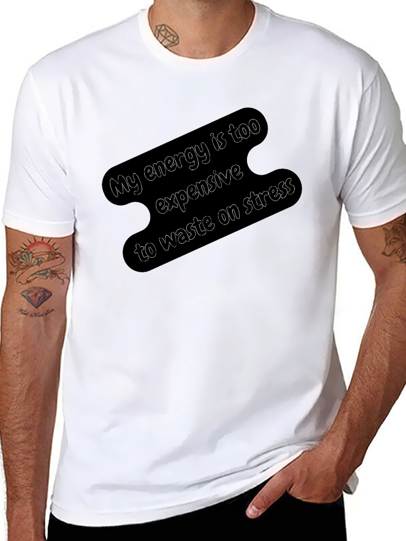 Black My Energy Is Too Expensive Graphic Tee view 8