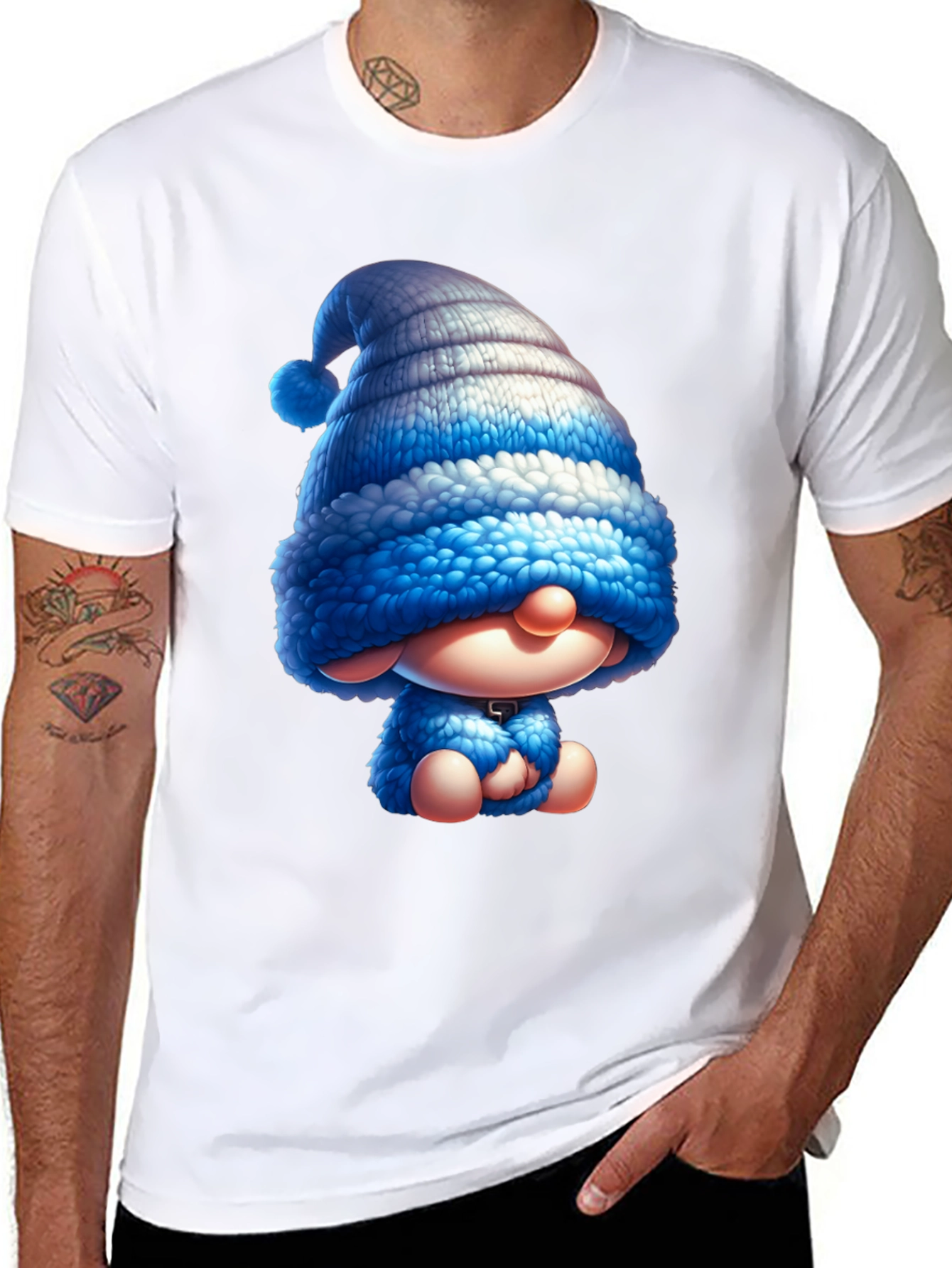 Cute Gnome Graphic Tee - Stylish Black T-Shirt - 8