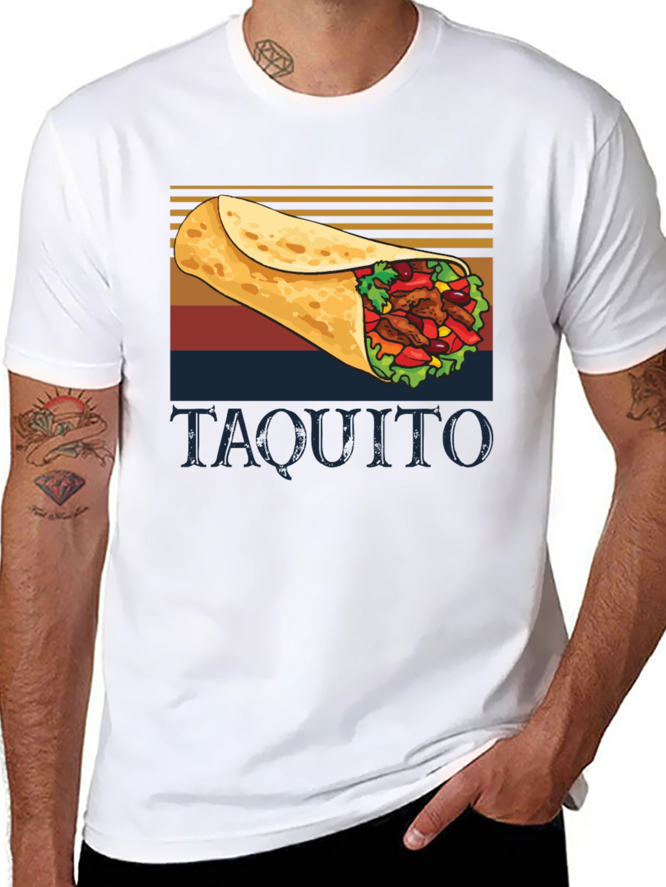Taquito Graphic Tee - Novelty Food Shirt - 8